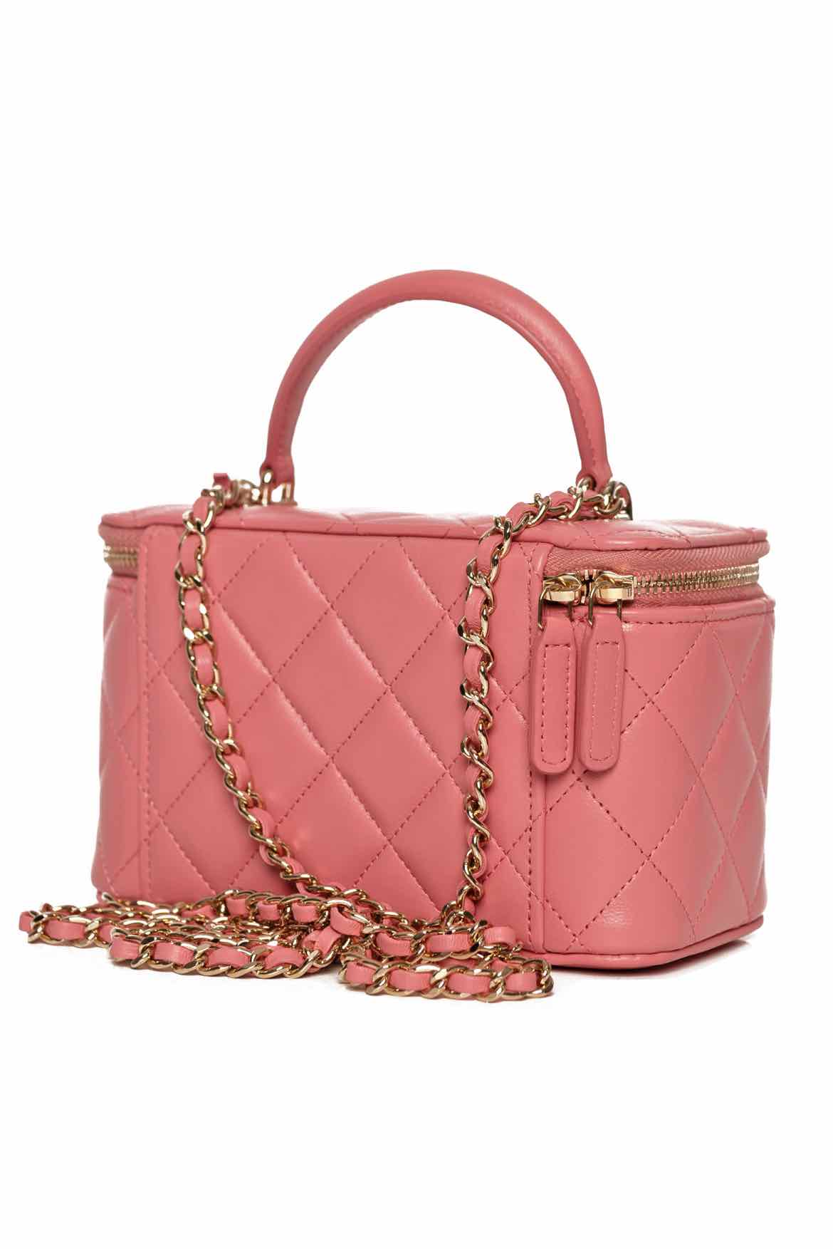 Chanel Quilted CC Top Handle Vanity Case Crossbody - Image 3