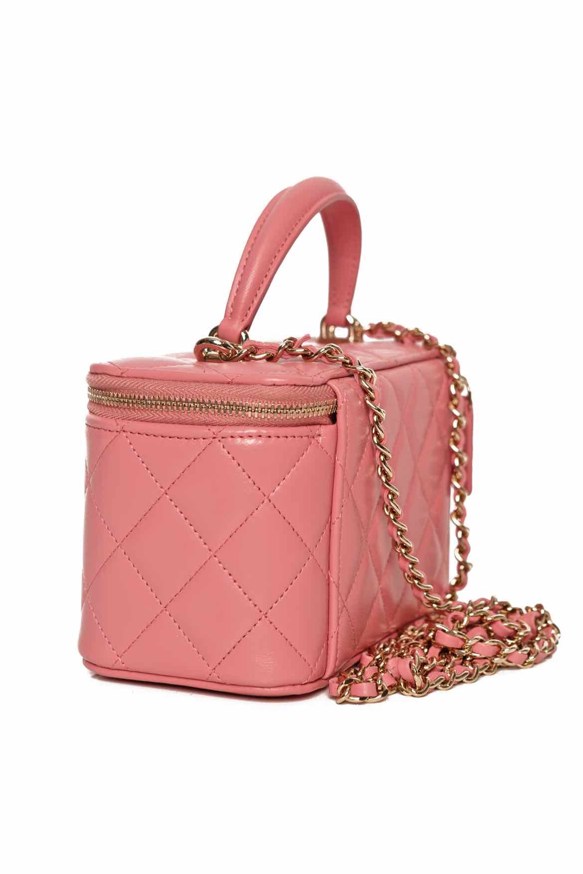 Chanel Quilted CC Top Handle Vanity Case Crossbody - Image 4