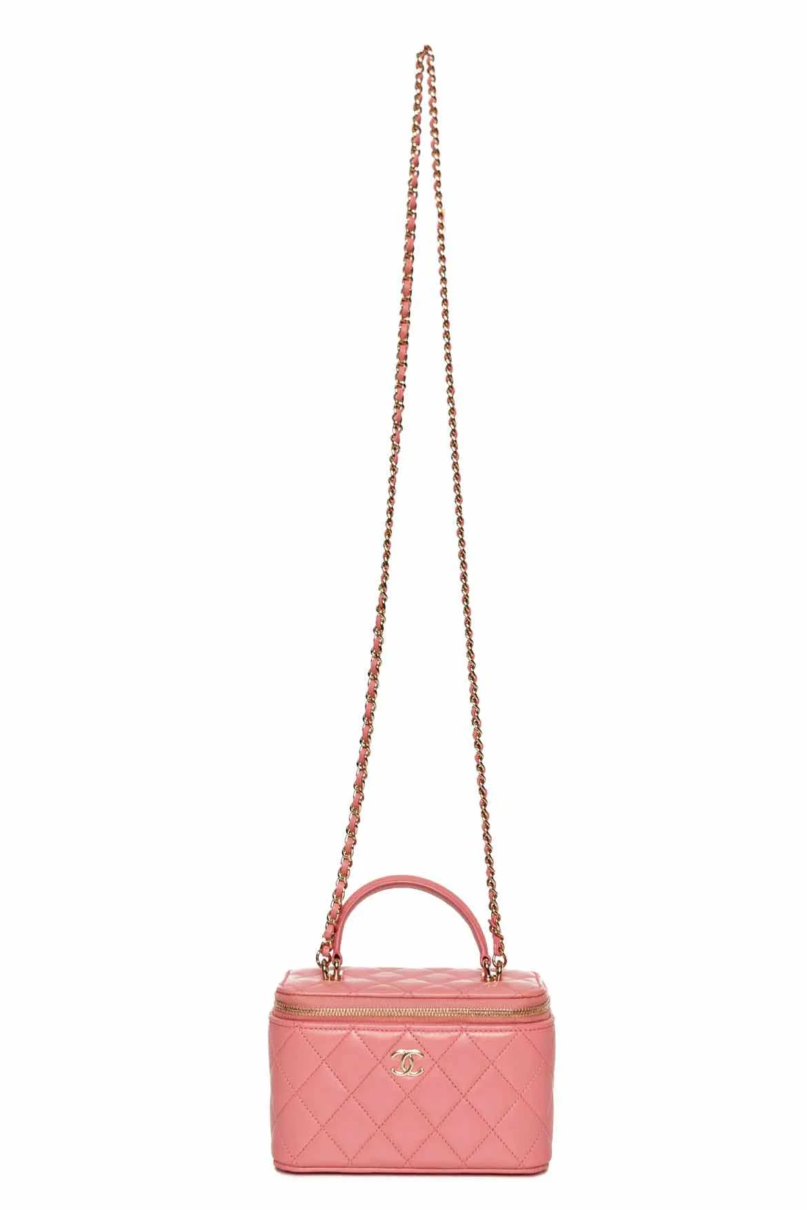 Chanel Quilted CC Top Handle Vanity Case Crossbody - Image 5
