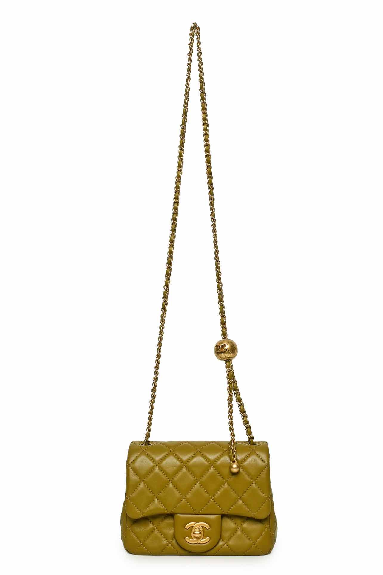 Chanel Quilted Lambskin Mini Pearl Crush Flap Shoulder Bag - Image 5