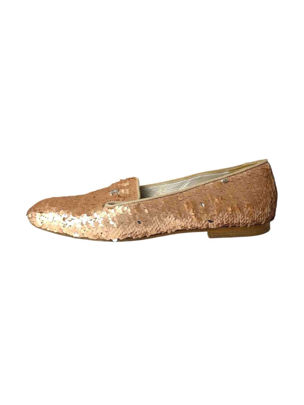 Chanel Sequin Logo  Size 37 Loafers - Image 3