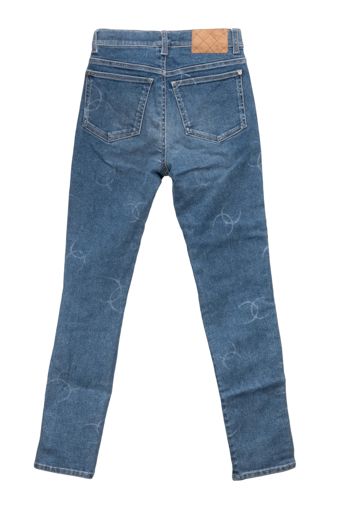 Chanel Size 2 CC Logo Skinny Jeans - Image 2