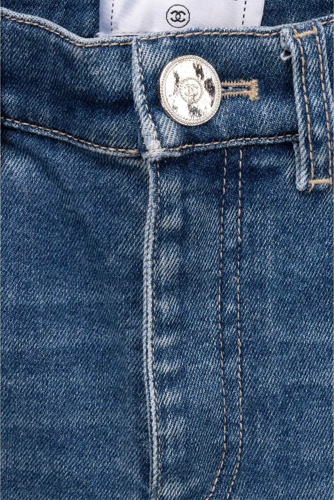Chanel Size 2 CC Logo Skinny Jeans - Image 3