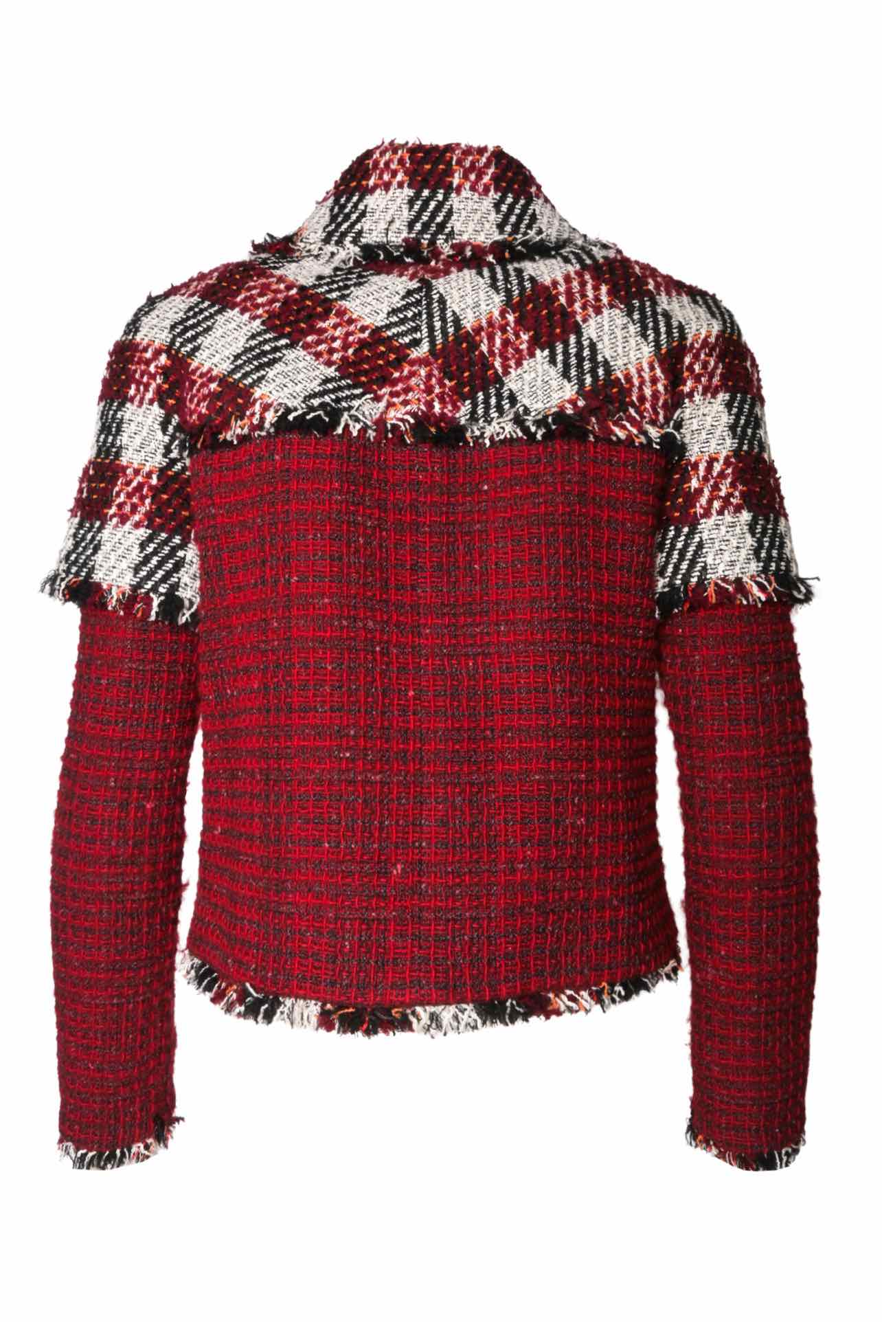 Chanel Size 34 2016 Plaid Tweed Fringe Jacket - Image 2