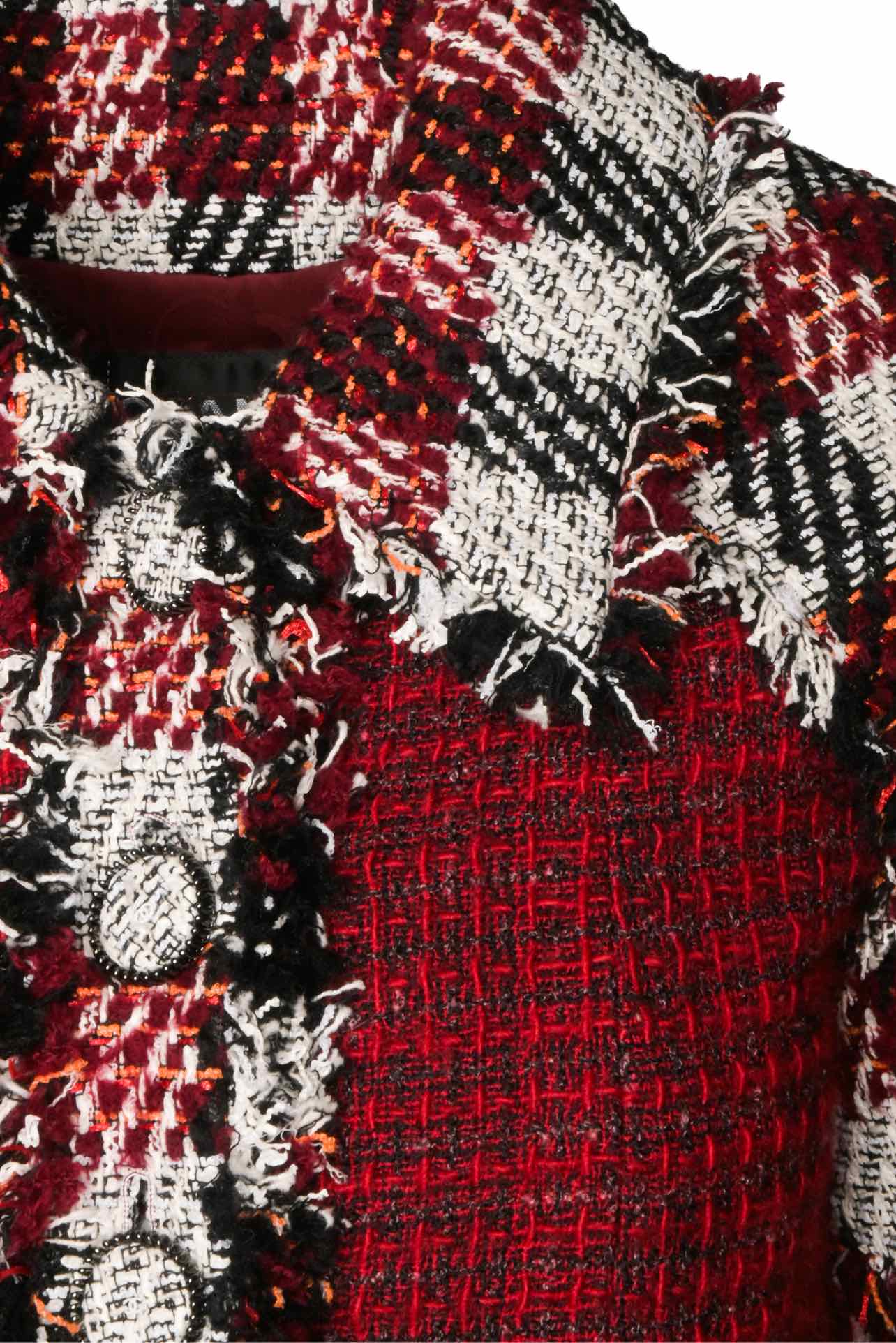 Chanel Size 34 2016 Plaid Tweed Fringe Jacket - Image 3