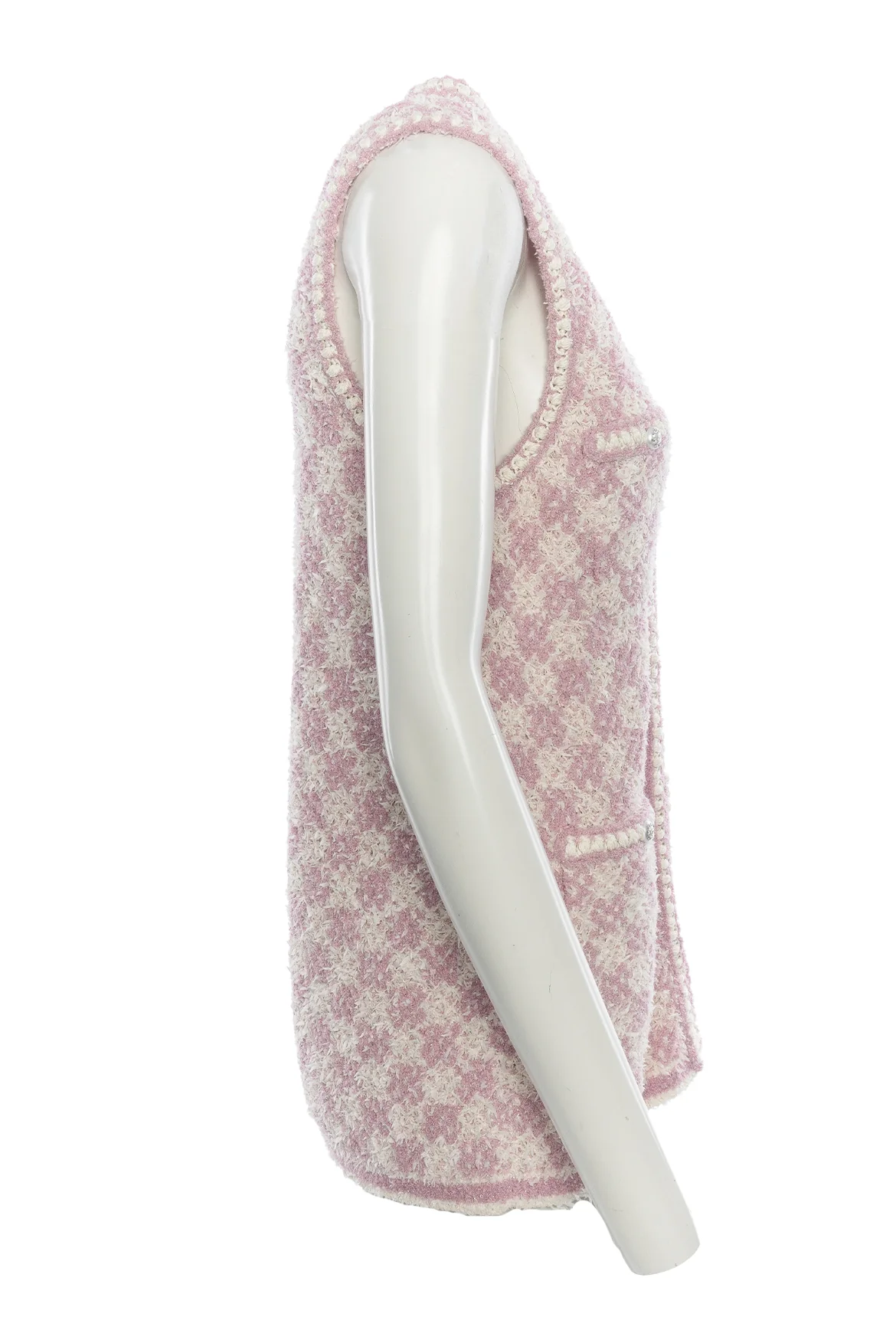 Chanel Size 34 2023 Patterned Metallic Tweed Vest - Image 5