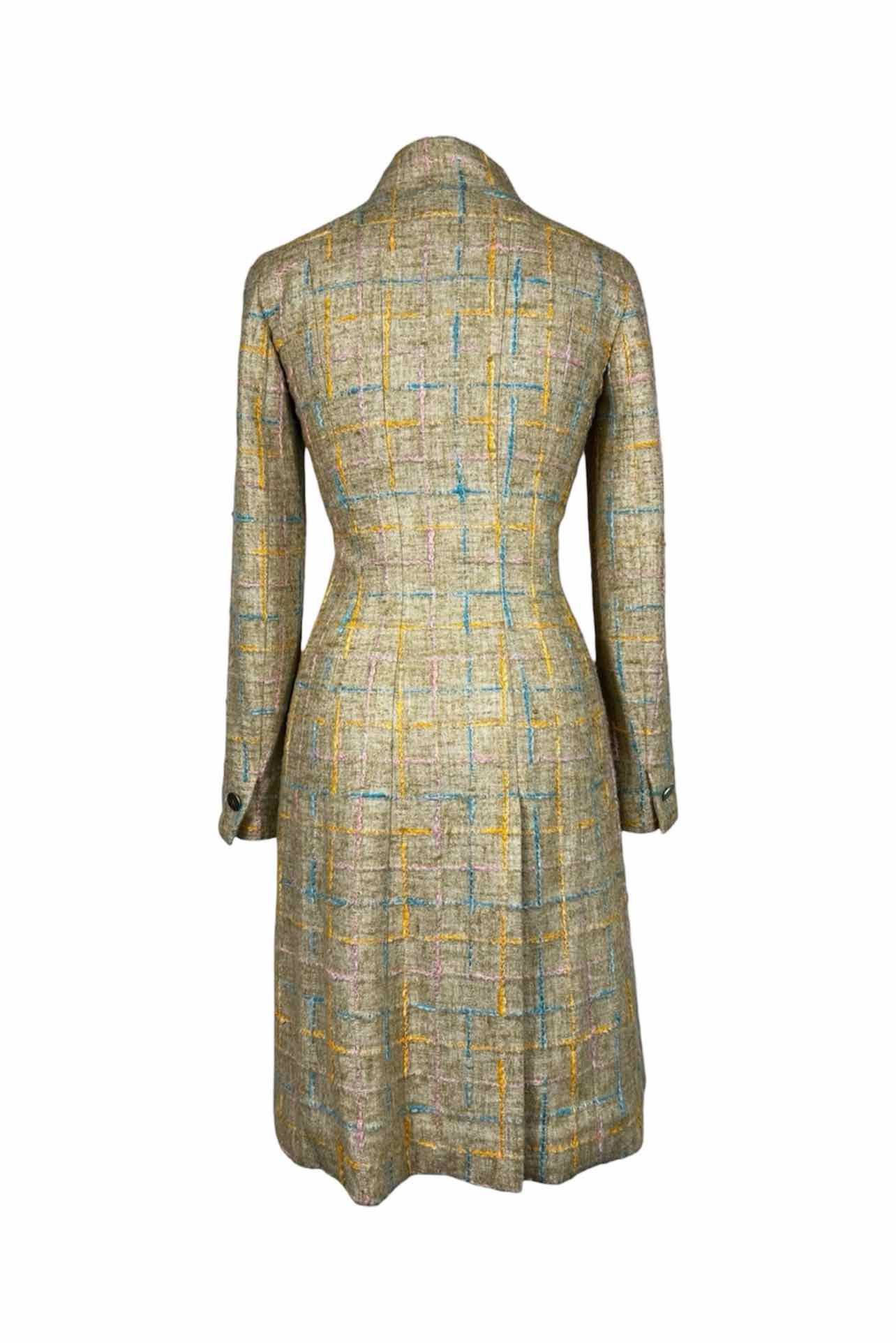 Chanel Size 34 Tweed Long Zip Coat - Image 2