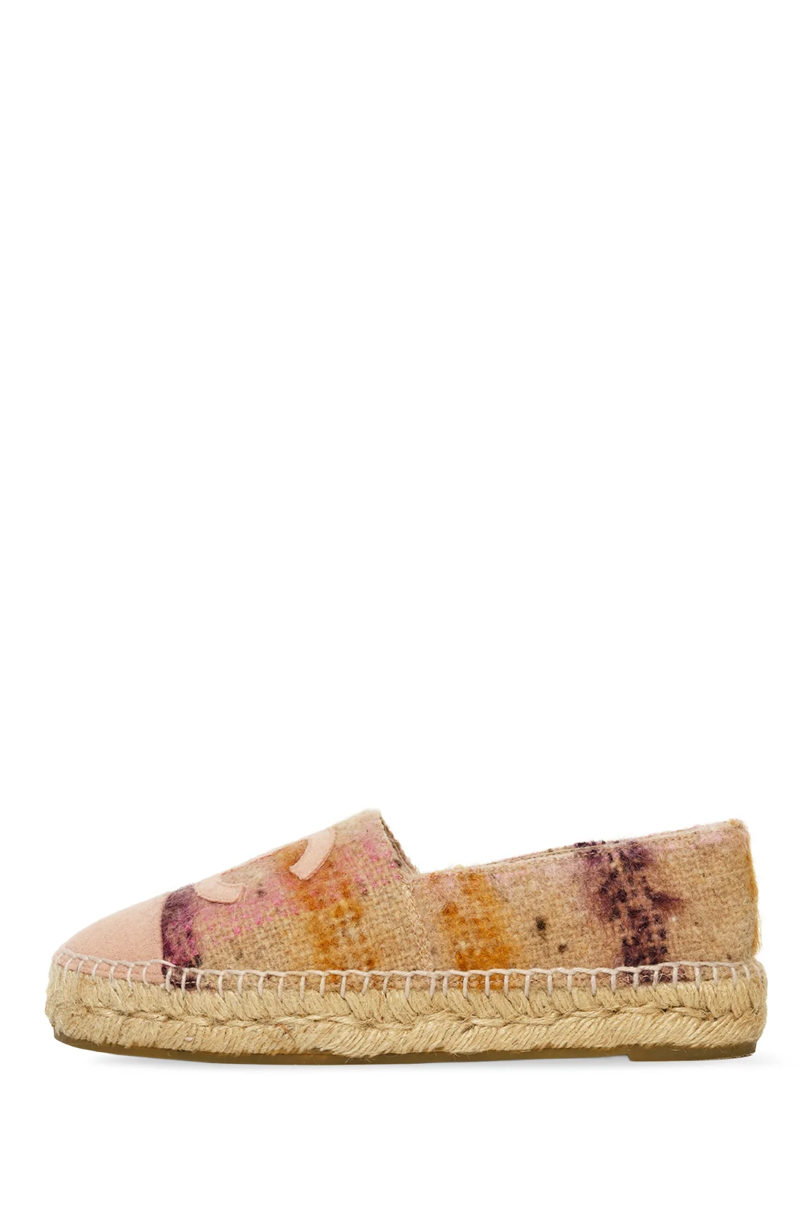Chanel Size 35 Tweed Cap Toe CC Espadrilles - Image 3