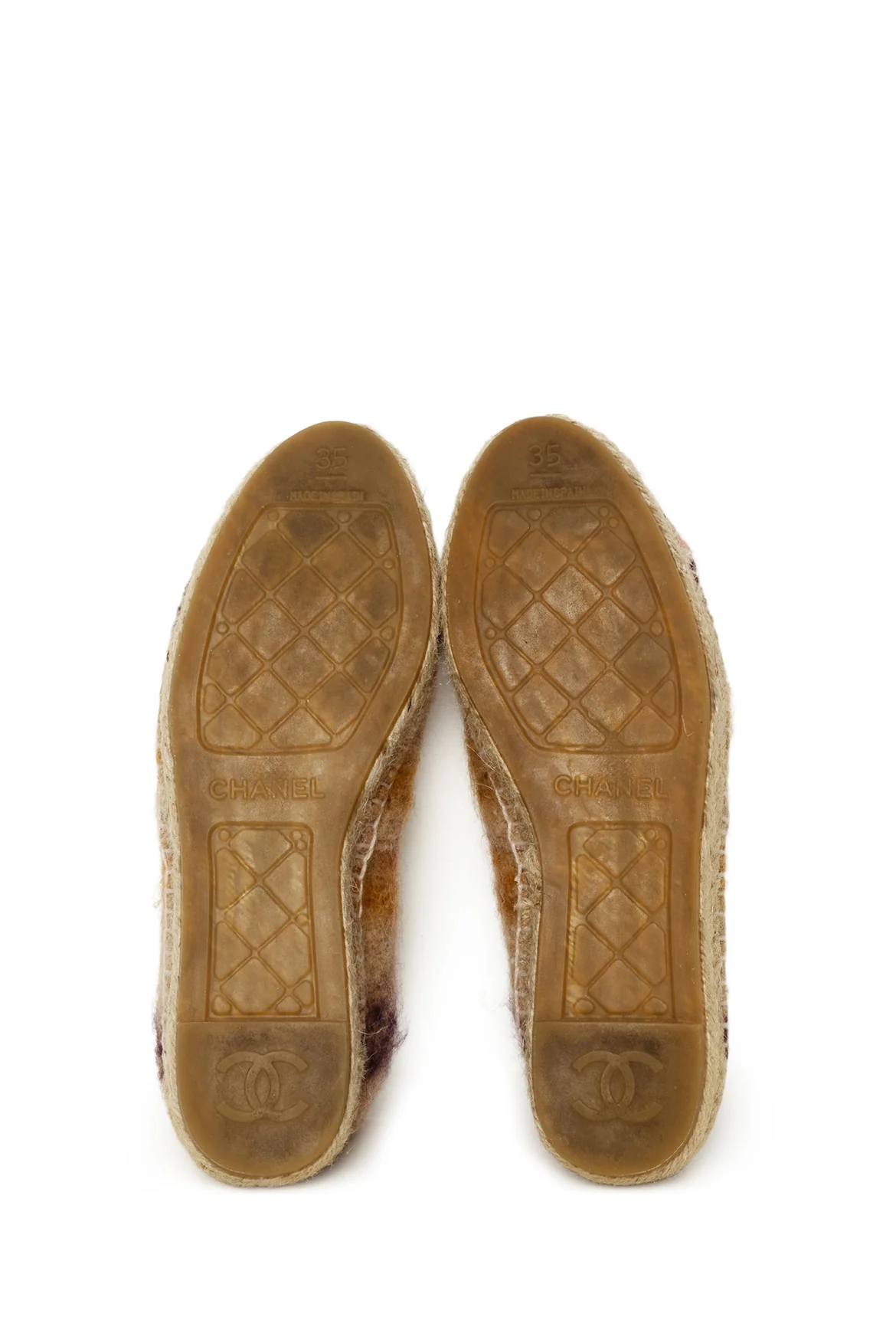 Chanel Size 35 Tweed Cap Toe CC Espadrilles - Image 6