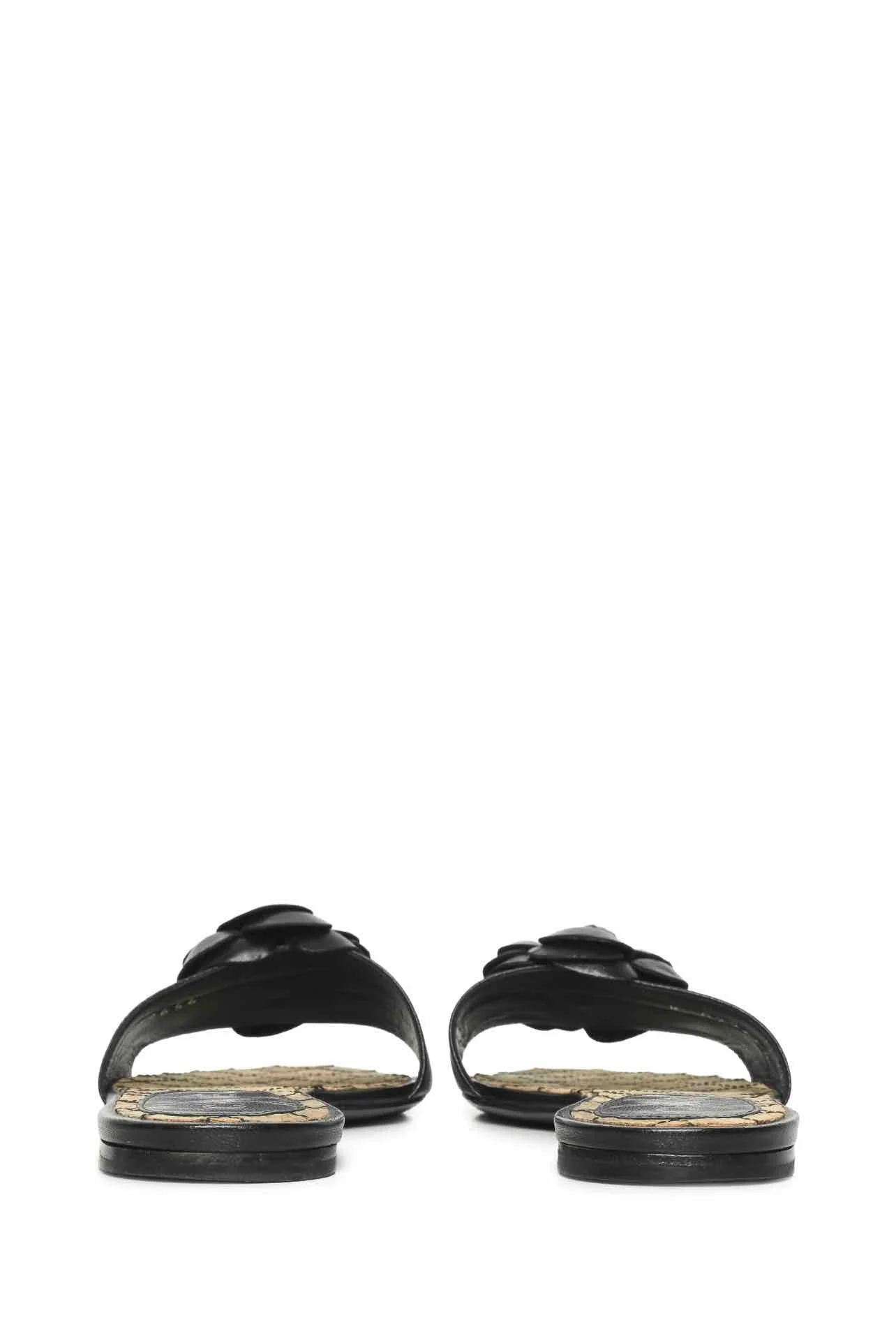 Chanel Size 36.5 Camellia Leather Sandals - Image 4