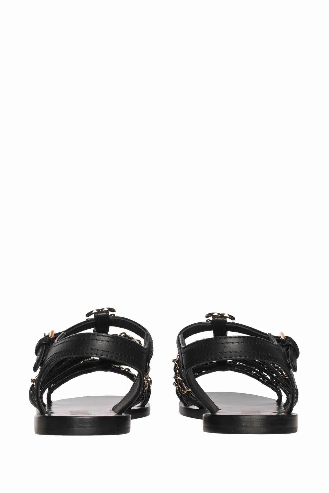 Chanel Size 36.5 Interlocking CC Logo Gladiator Sandals - Image 6