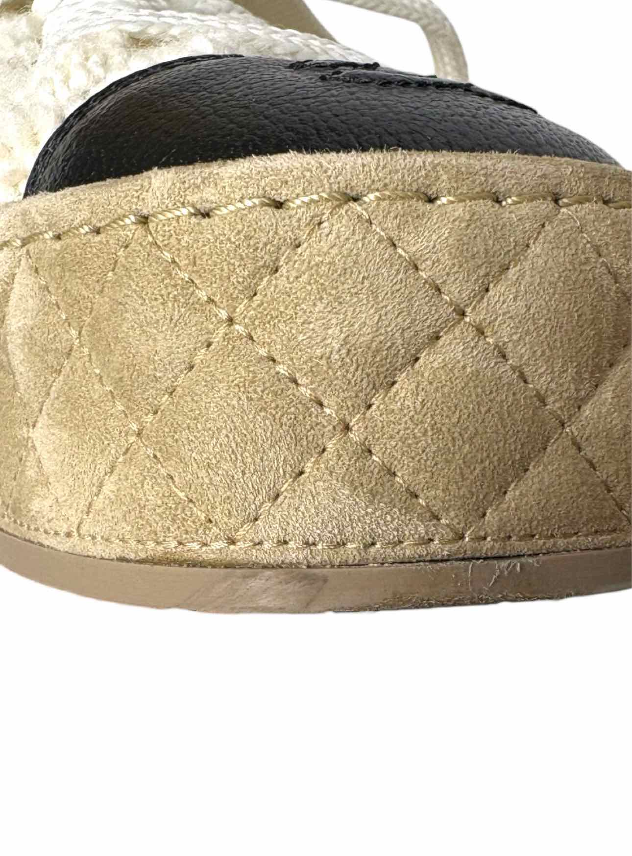 Chanel Size 36.5 Shearling & Leather Cap Toe CC Logo Sneaker - Image 6