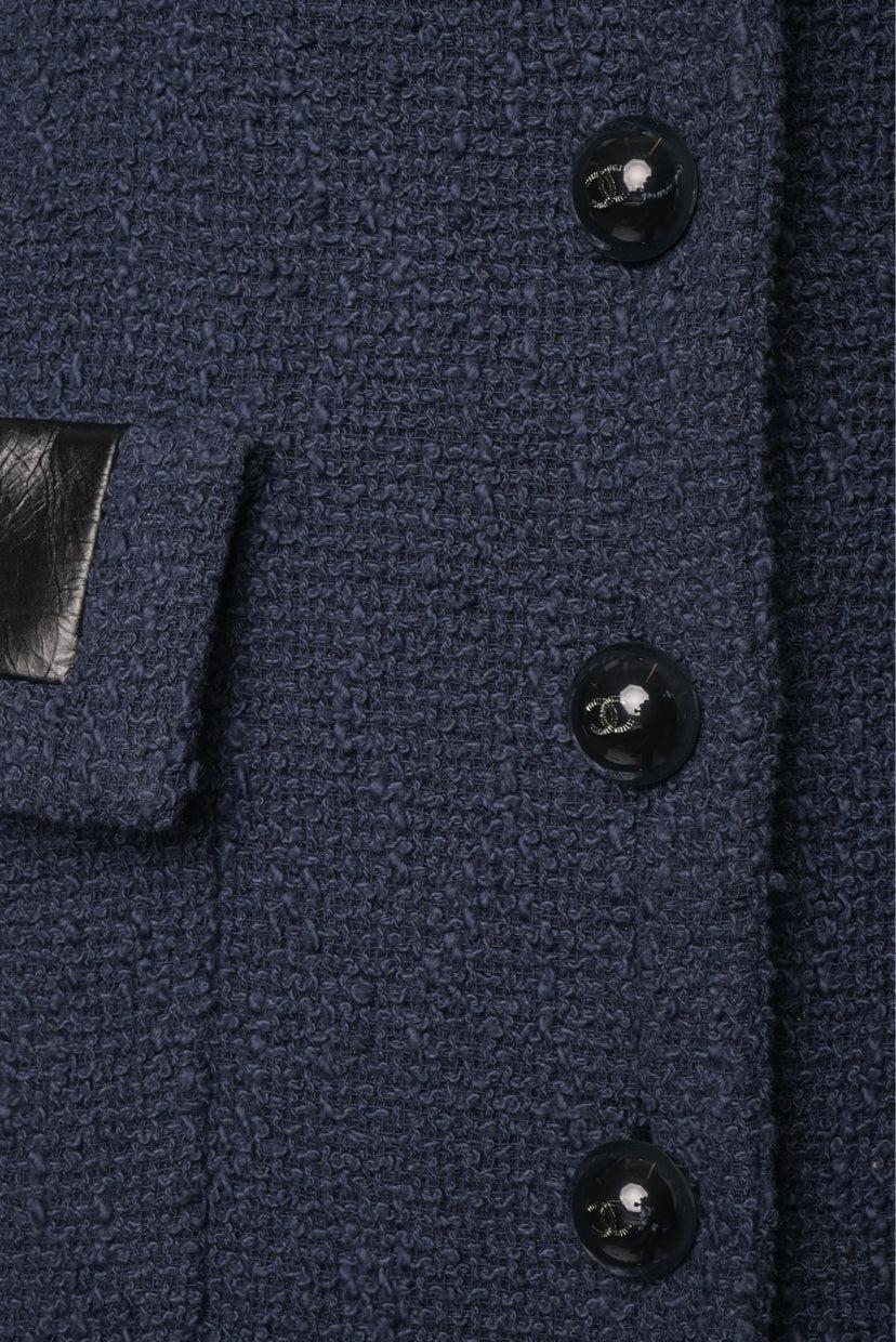 Chanel Size 36 CC Buttons Tweed Coat - Image 3