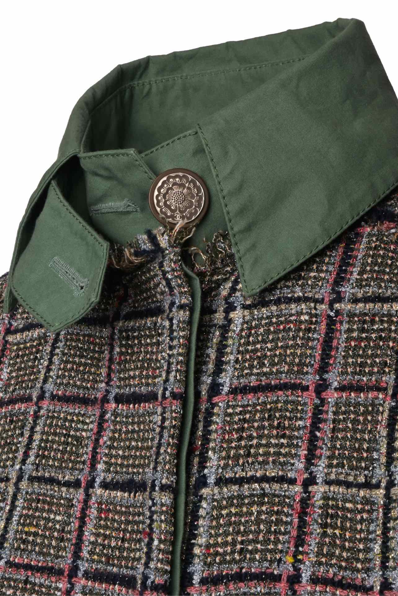 Chanel Size 36 Cotton & Metallic Tweed Long Trench Coat - Image 3