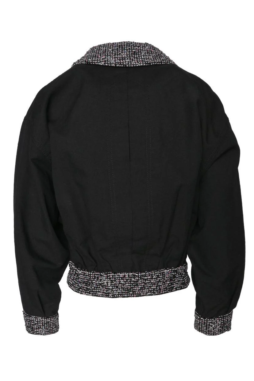 Chanel Size 36 Cotton & Tweed Double Breasted Cropped Jacket - Image 3