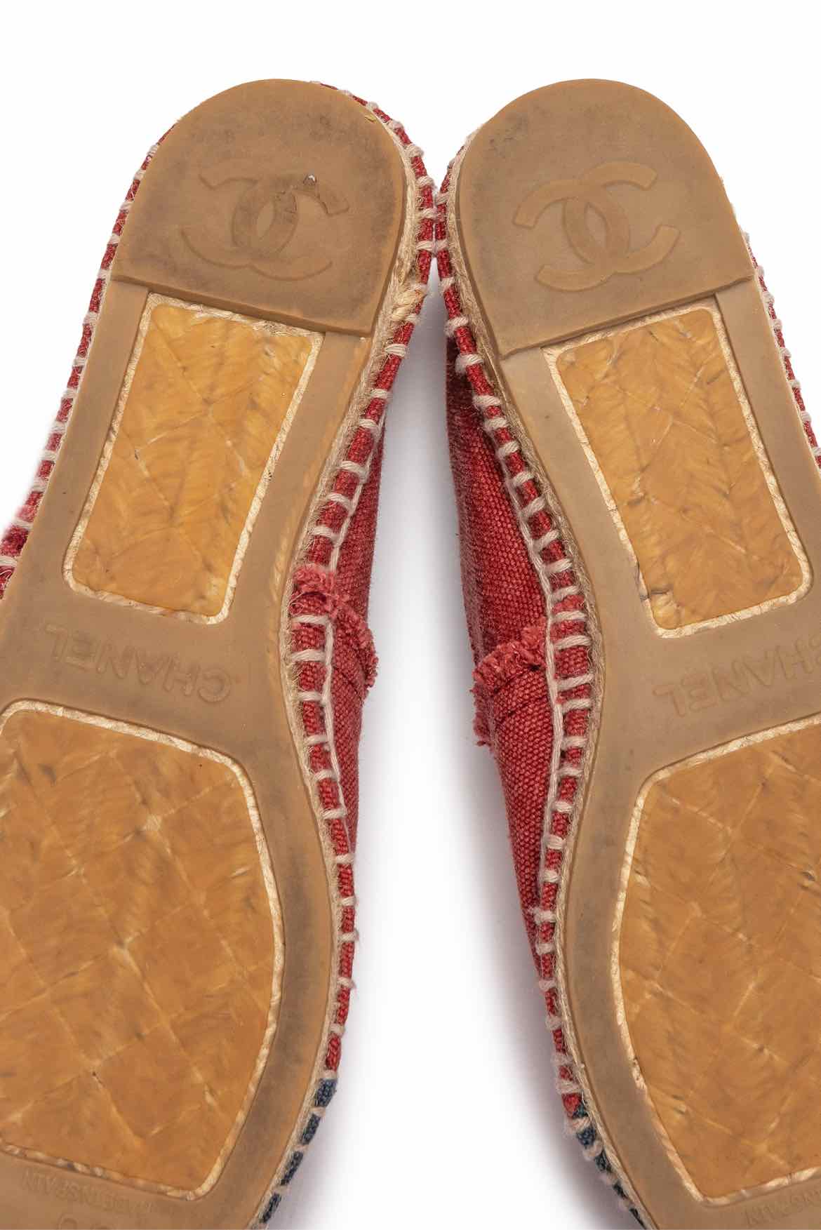 Chanel Size 36 Canvas CC Logo Espadrilles Flats - Image 5