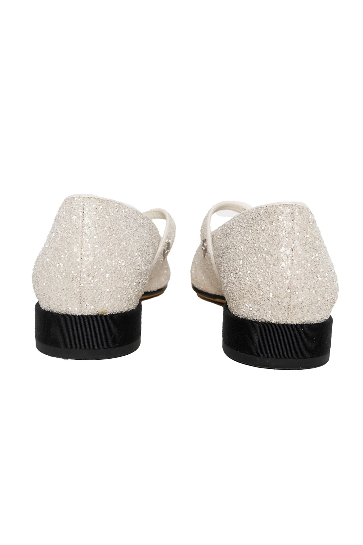 Chanel Size 36 Glitter Mary Jane Flats - Image 4