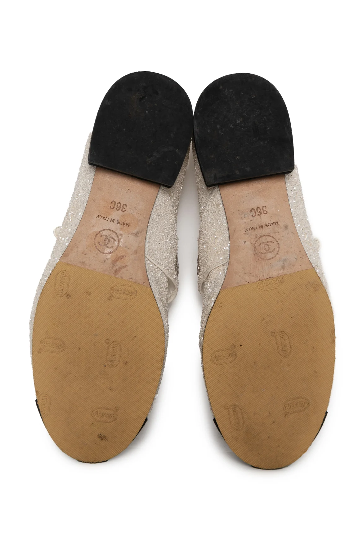 Chanel Size 36 Glitter Mary Jane Flats - Image 5