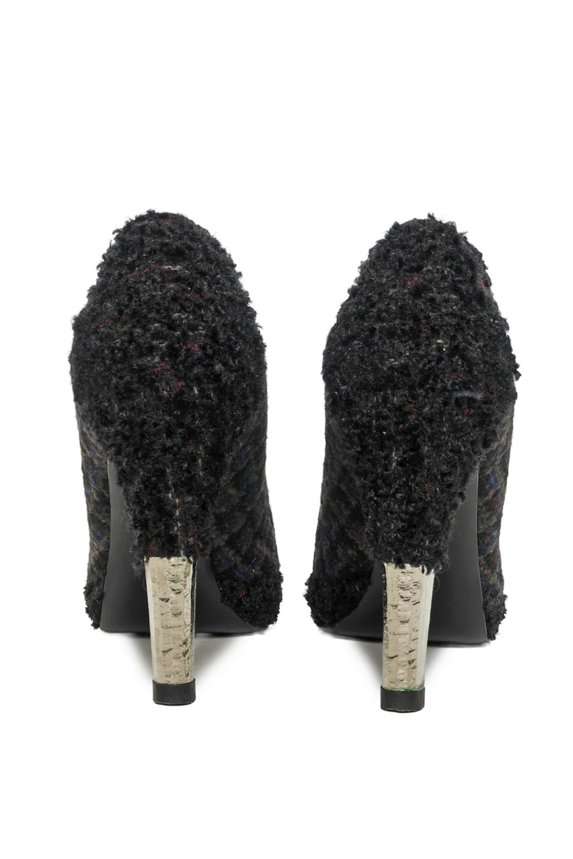 Chanel Size 36 Tweed Lace Up Ankle Boots - Image 4