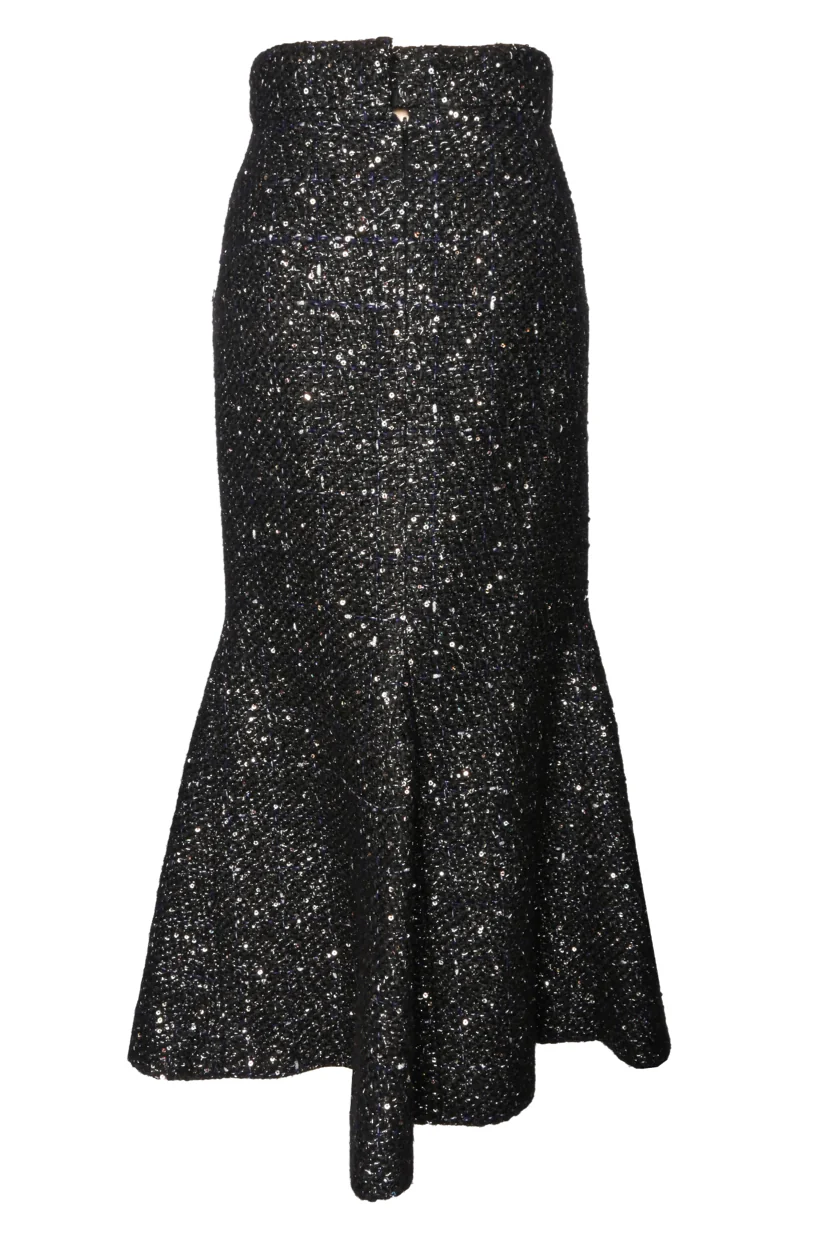 Chanel Size 36 Tweed Sequin Embellished Maxi Skirt - Image 2