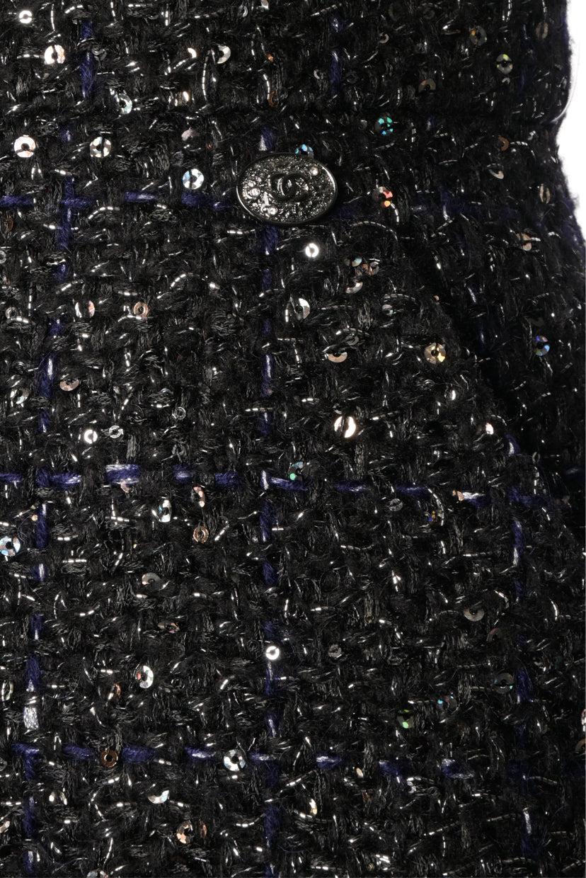 Chanel Size 36 Tweed Sequin Embellished Maxi Skirt - Image 3