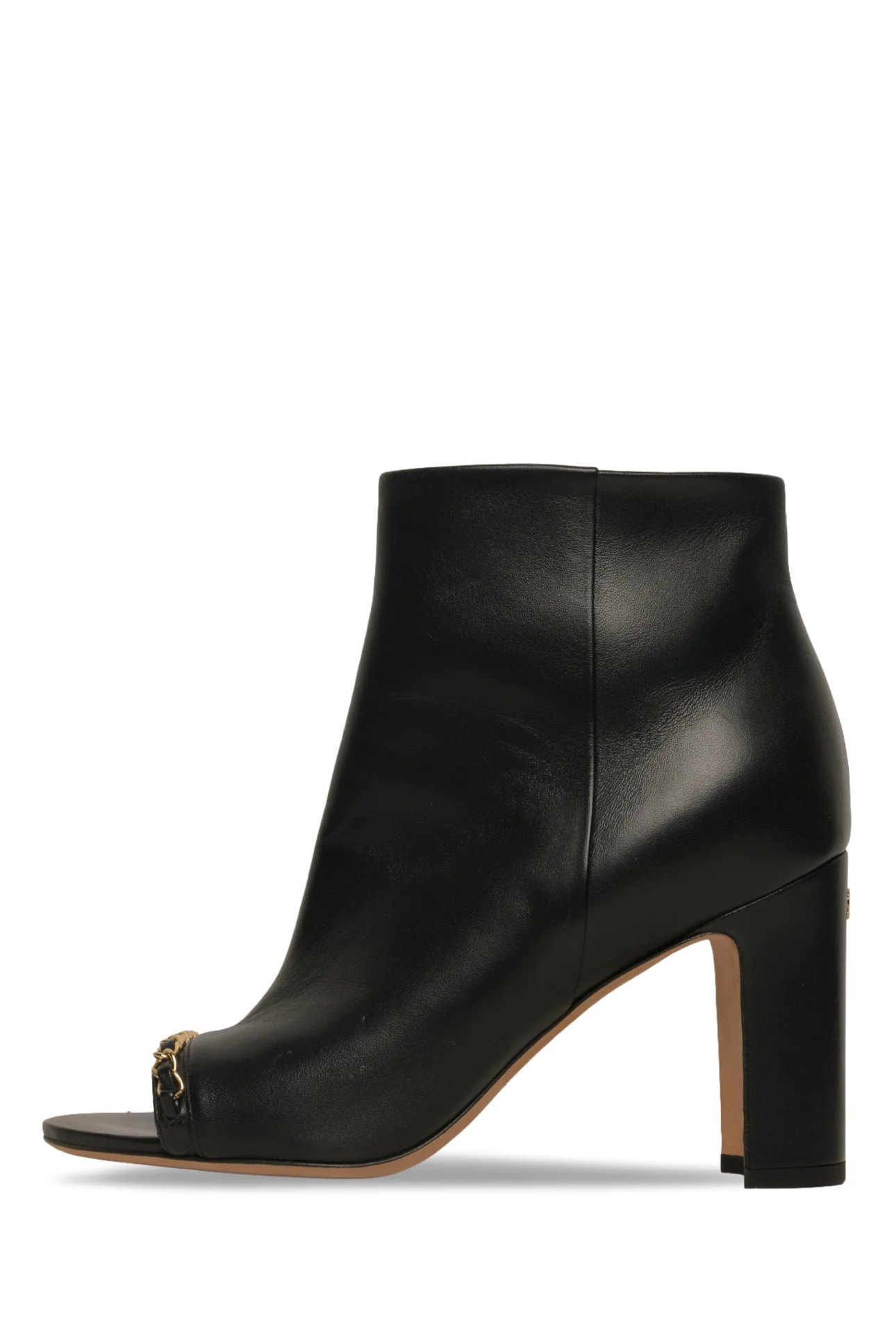 Chanel Size 37.5 Lambskin Open Tote Ankle Boots - Image 3