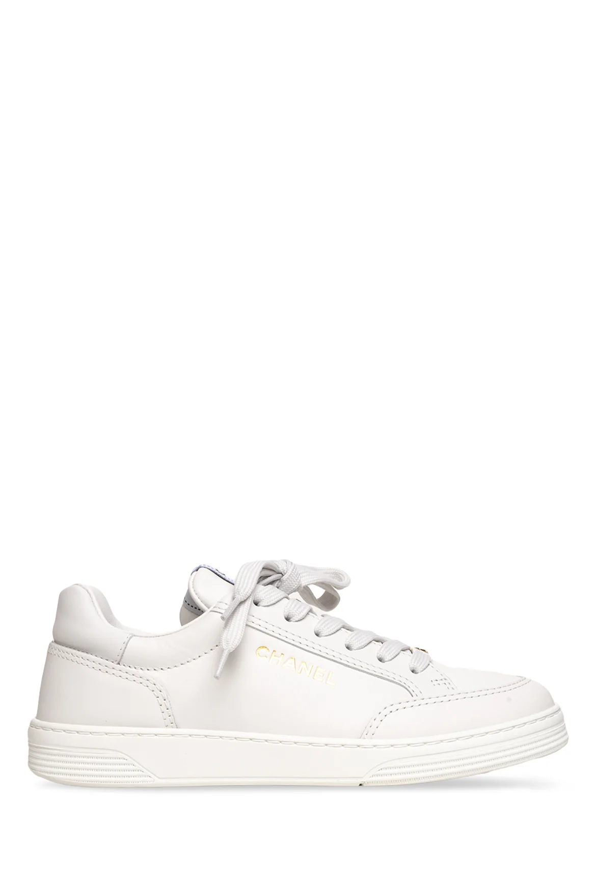 Chanel Size 37 CC Leather Sneaker