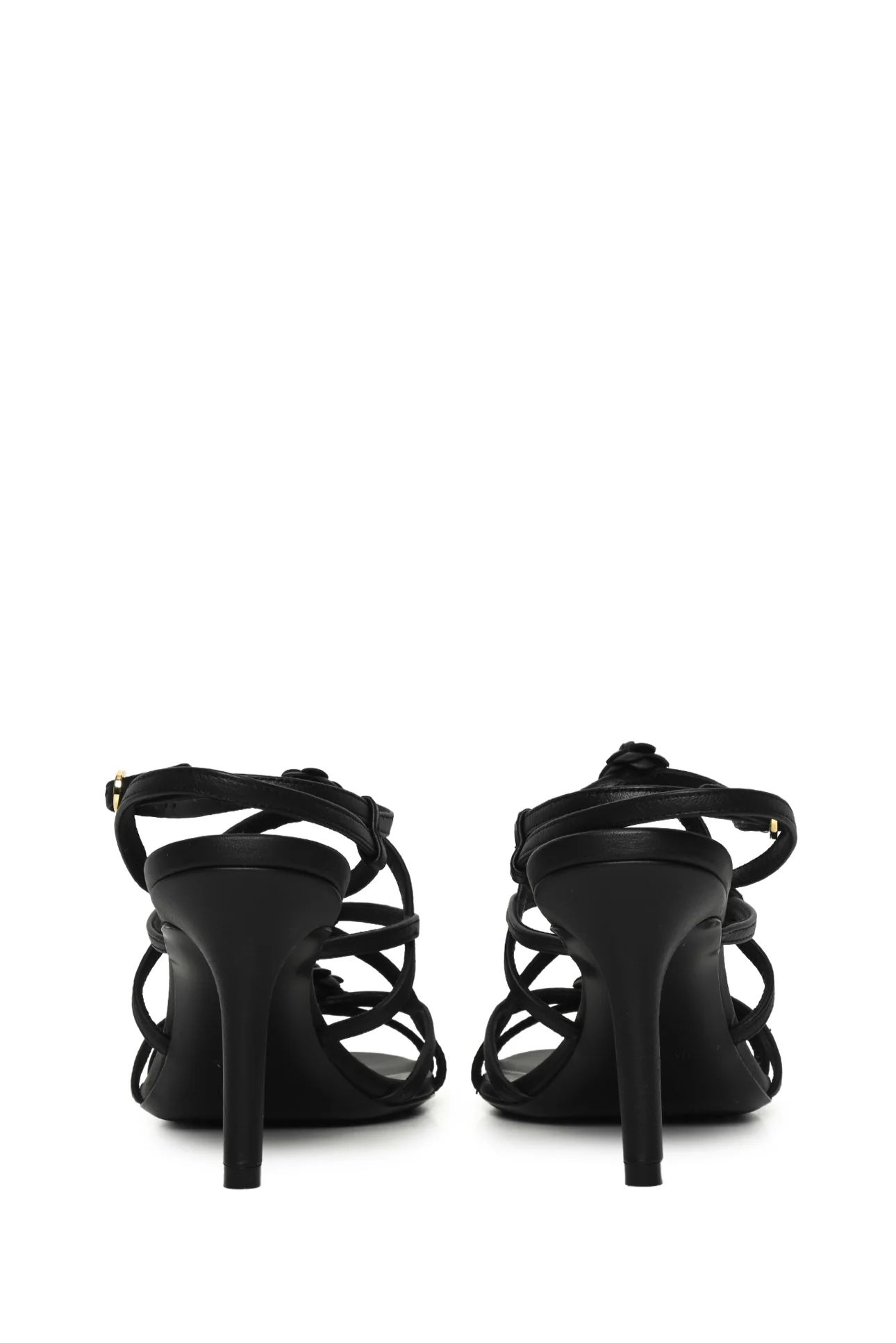 Chanel Size 37 Interlocking CC Logo & Camellia Accent Slingback Sandals - Image 4