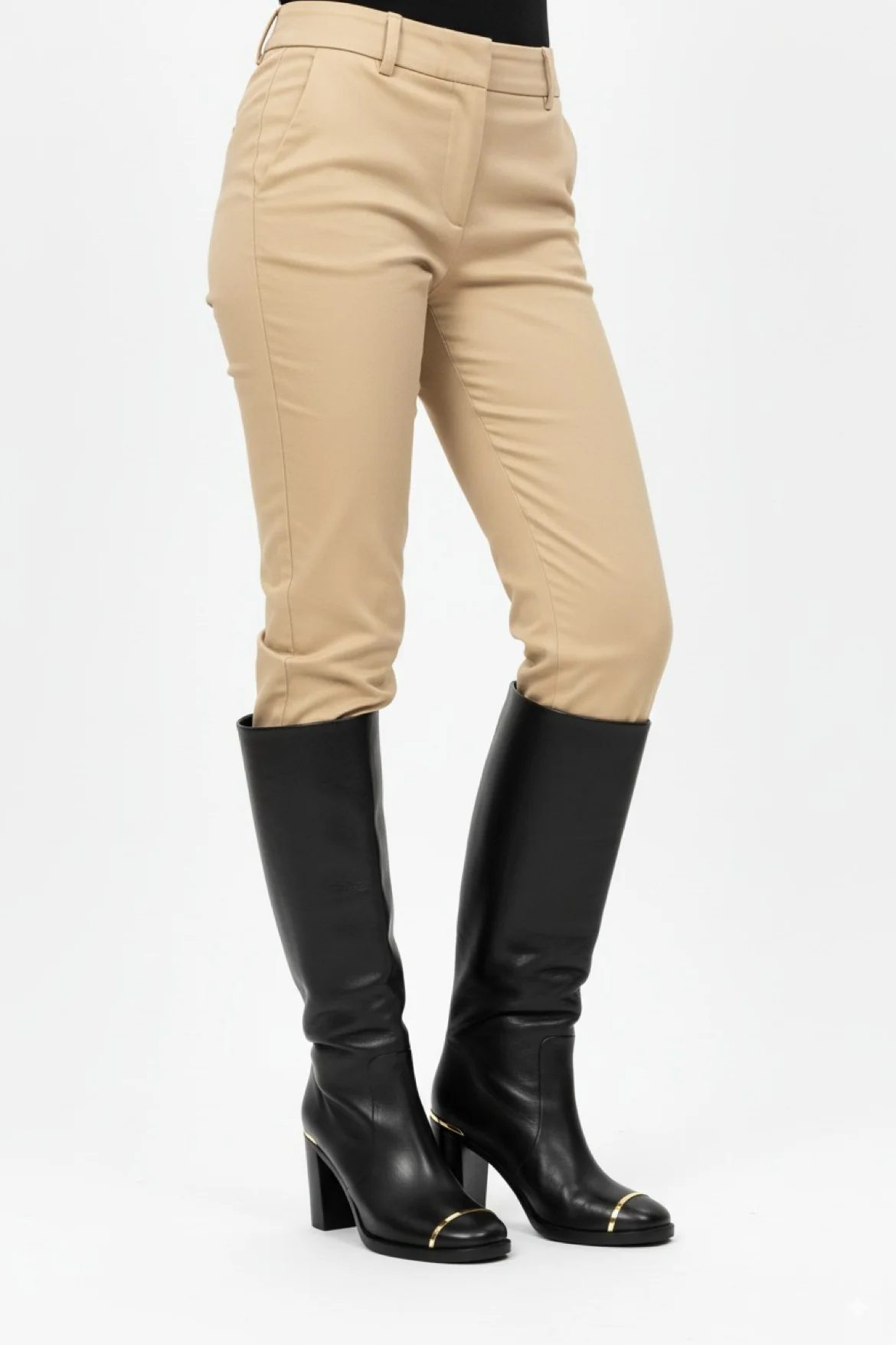 Chanel Size 37 Knee High Leather Boots - Image 8