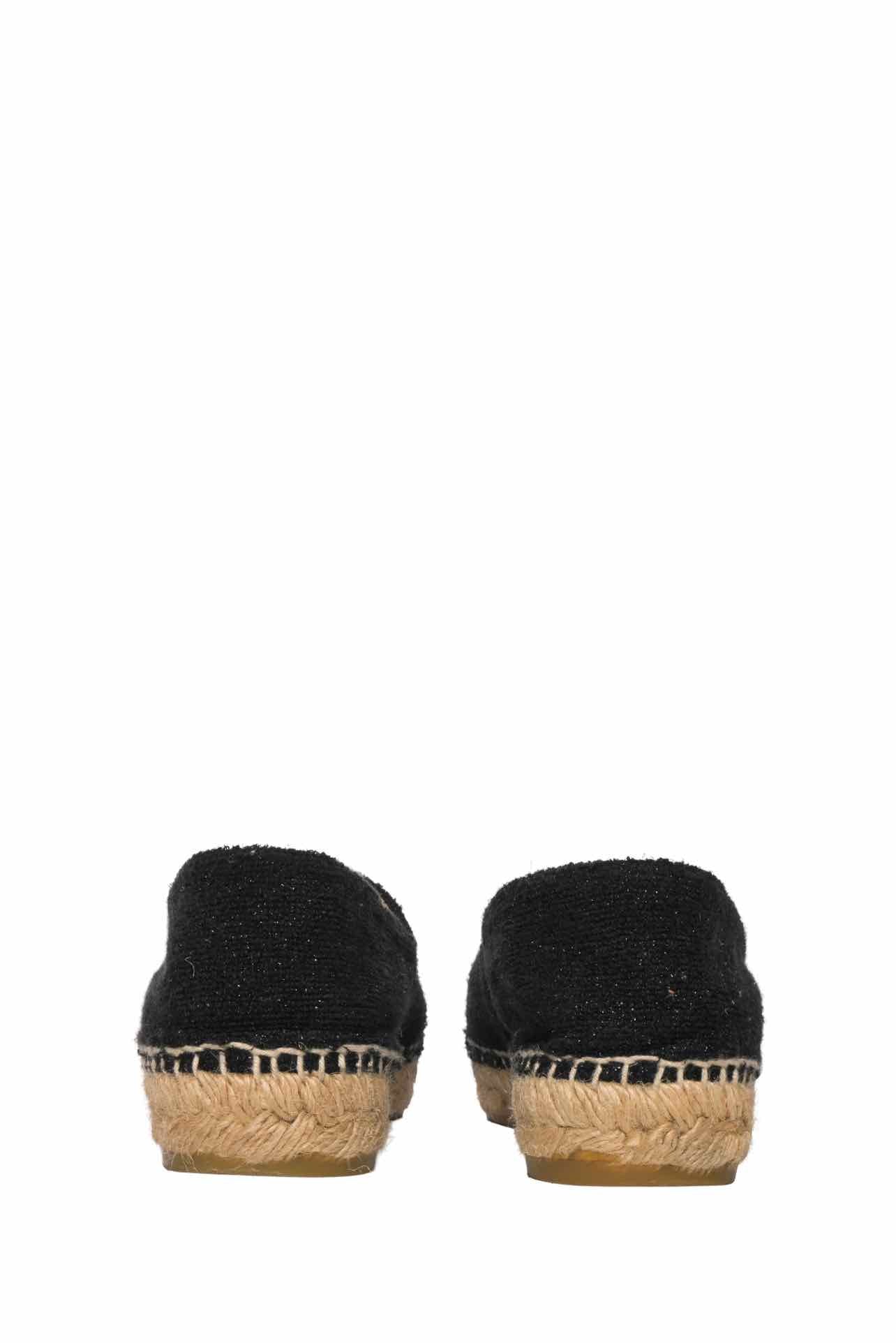Chanel Size 37 Tweed Lambskin Patent CC Logo Espadrilles - Image 5