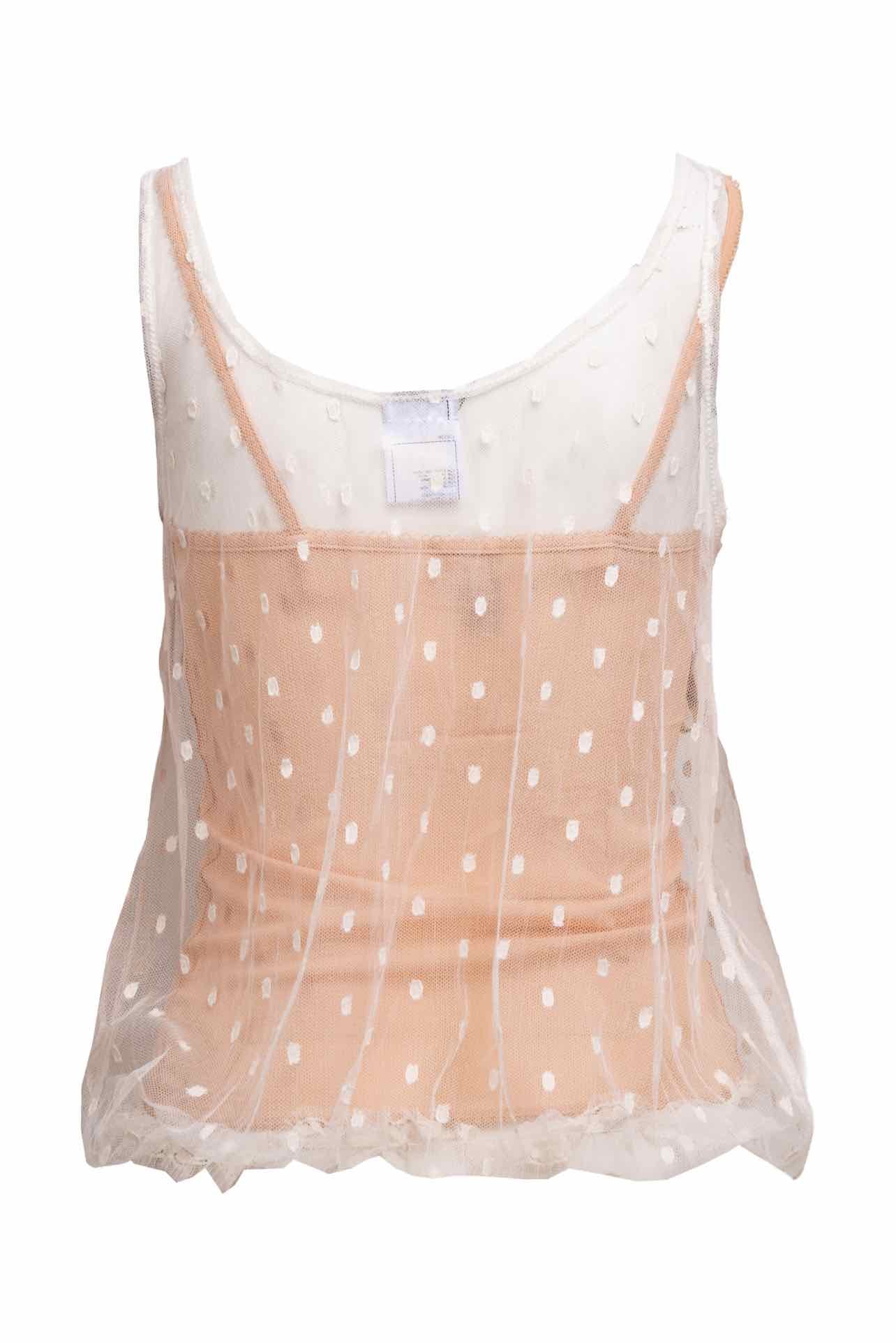 Chanel Size 38 2006 Sheer Embellished Tank Top - Image 2