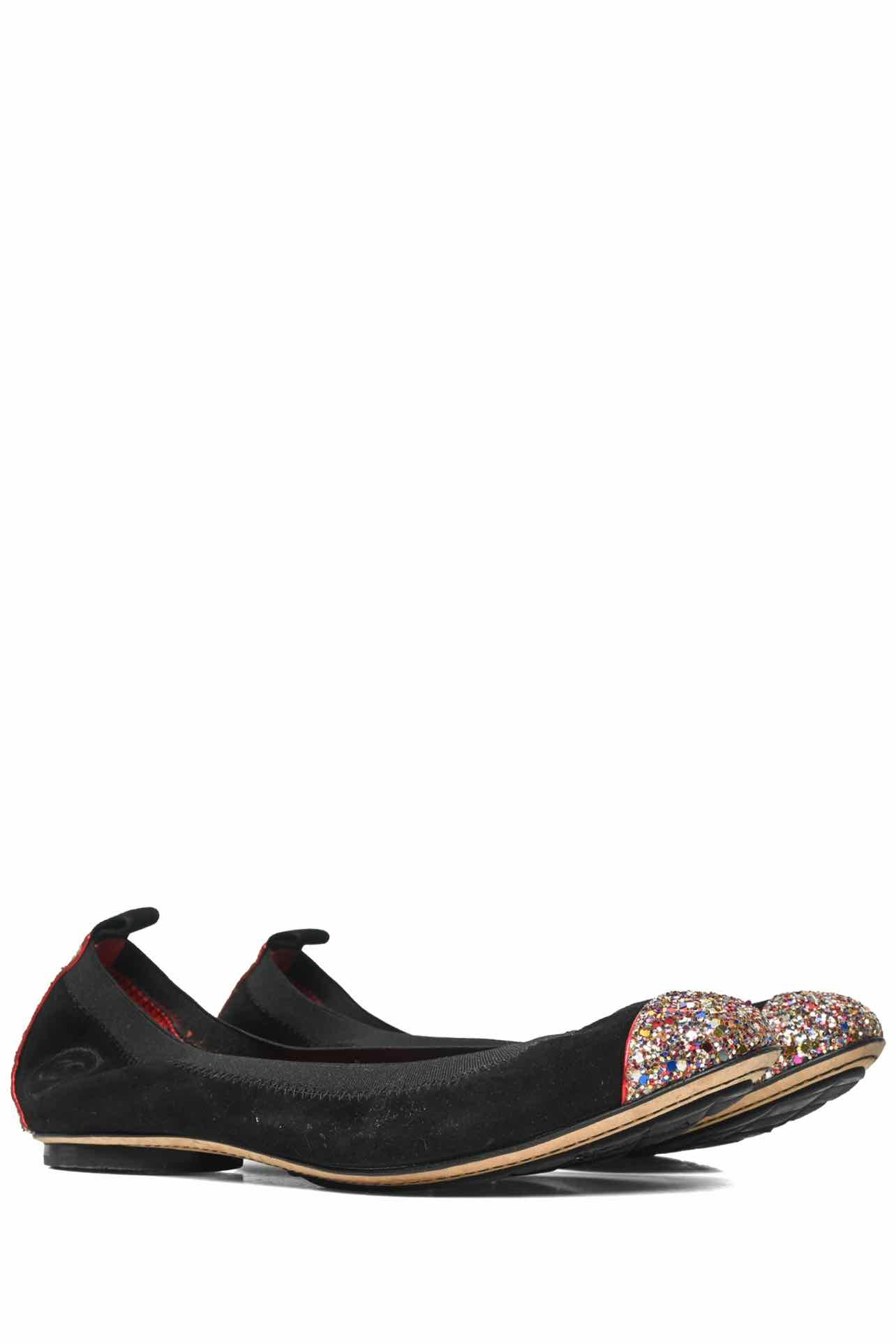 Chanel Size 38 2009 Interlocking CC Logo Ballet Flats - Image 2