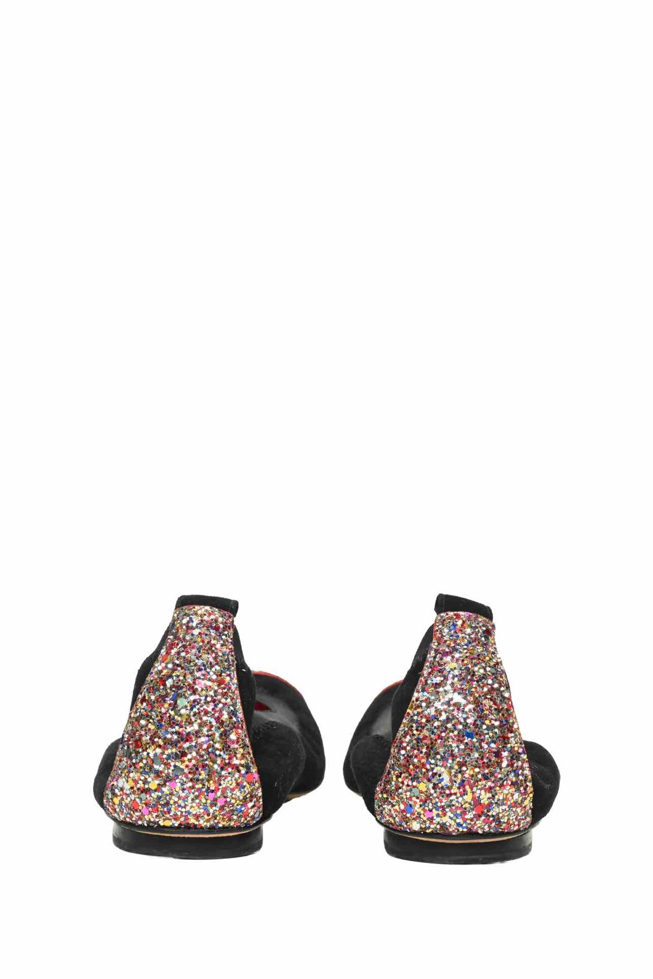 Chanel Size 38 2009 Interlocking CC Logo Ballet Flats - Image 5