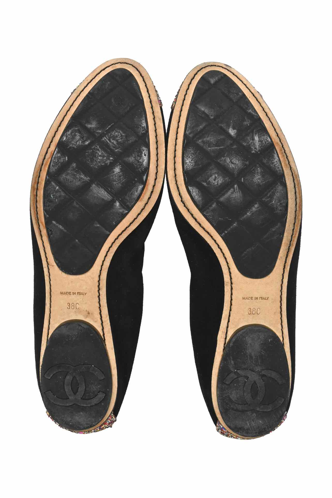 Chanel Size 38 2009 Interlocking CC Logo Ballet Flats - Image 6