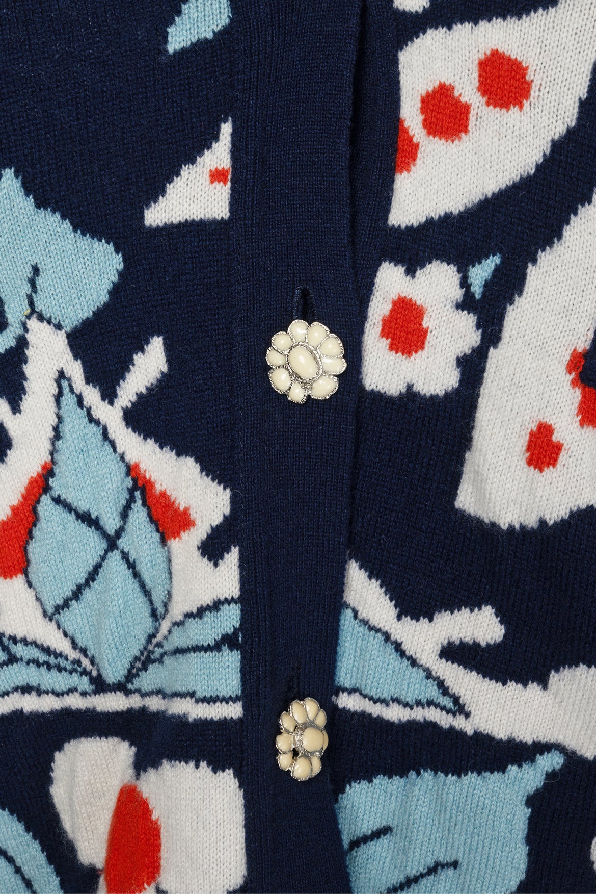 Chanel Size 38 2015 Paris Dubai Cruise Collection Floral Cashmere Cardigan - Image 3