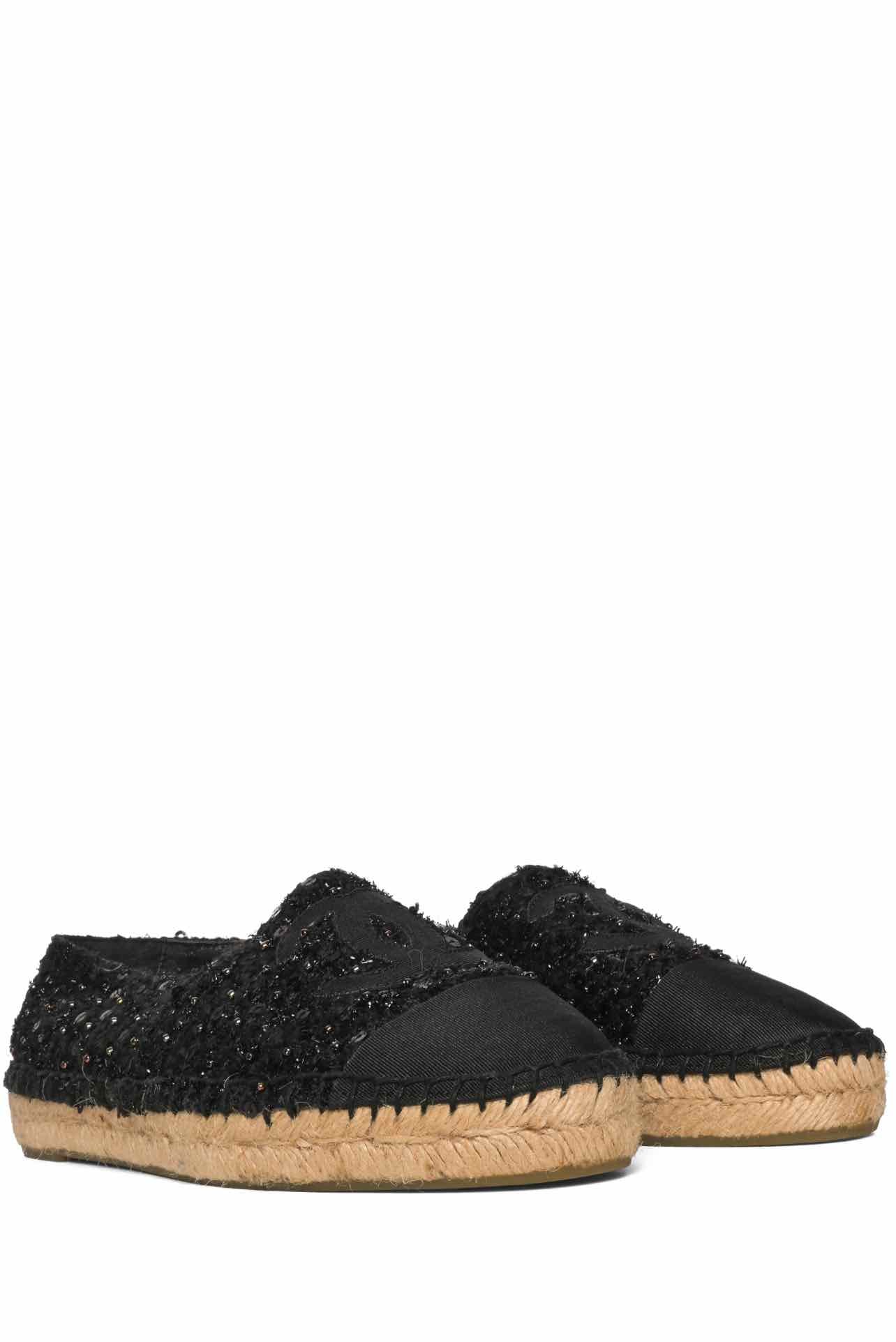 Chanel Size 38 Cap Toe Sequins Espadrilles - Image 2
