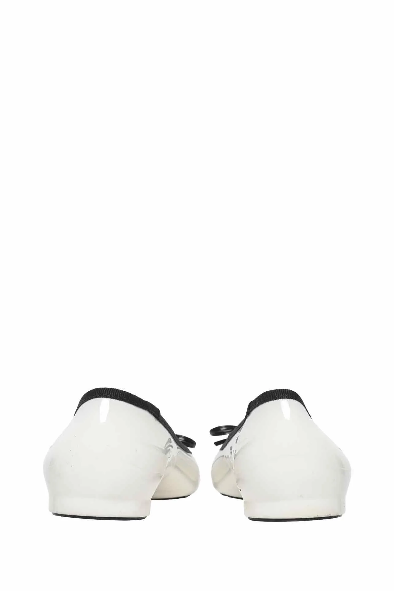 Chanel Size 38 Rubber & Leather CC Cap Ballet Flats - Image 5