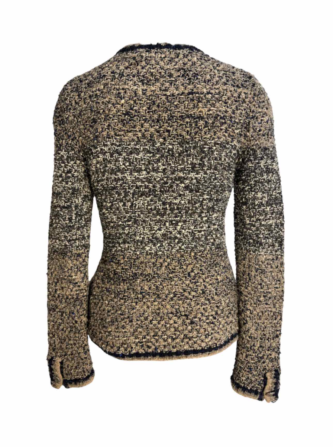 Chanel Size 38 Silk Blend  Knit Asymmetrical Zipper Cardigan - Image 2