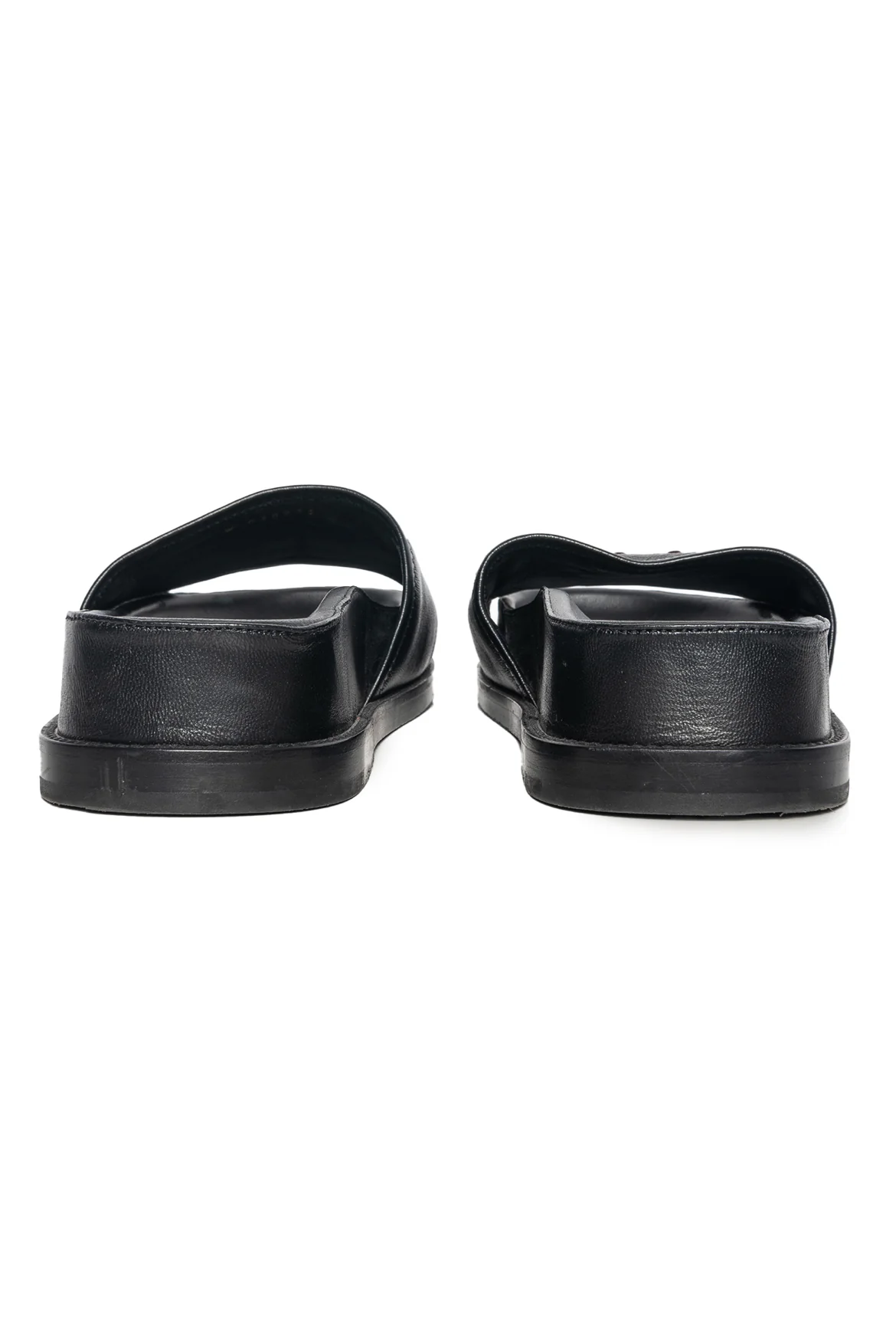 Chanel Size 39 2022 Chanel Logo Leather Slide Sandals - Image 4