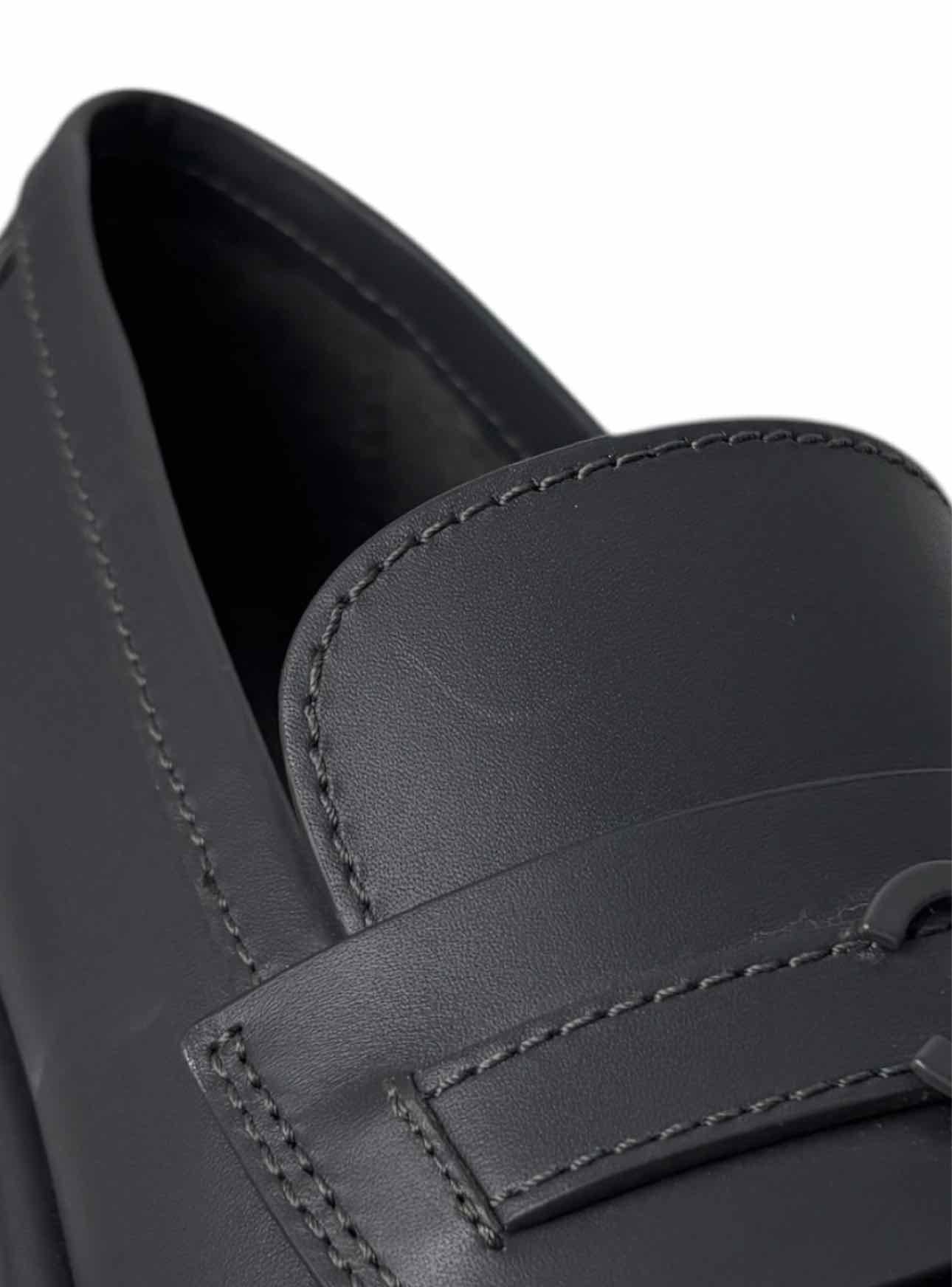 Chanel Size 39.5 Leather Platform CC Logo Loafers - Image 12