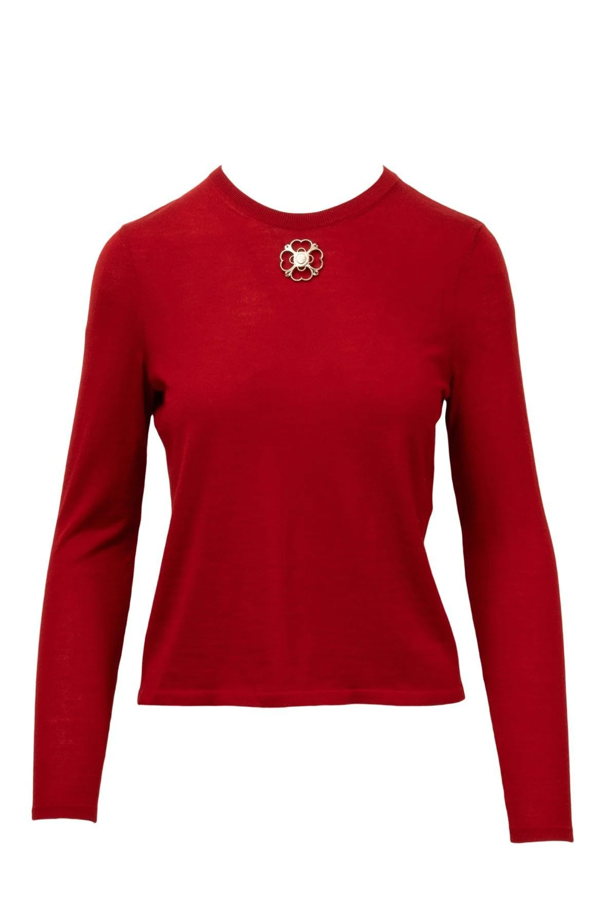 Chanel Size 4 Cashmere Camellia Long Sleeve Tops