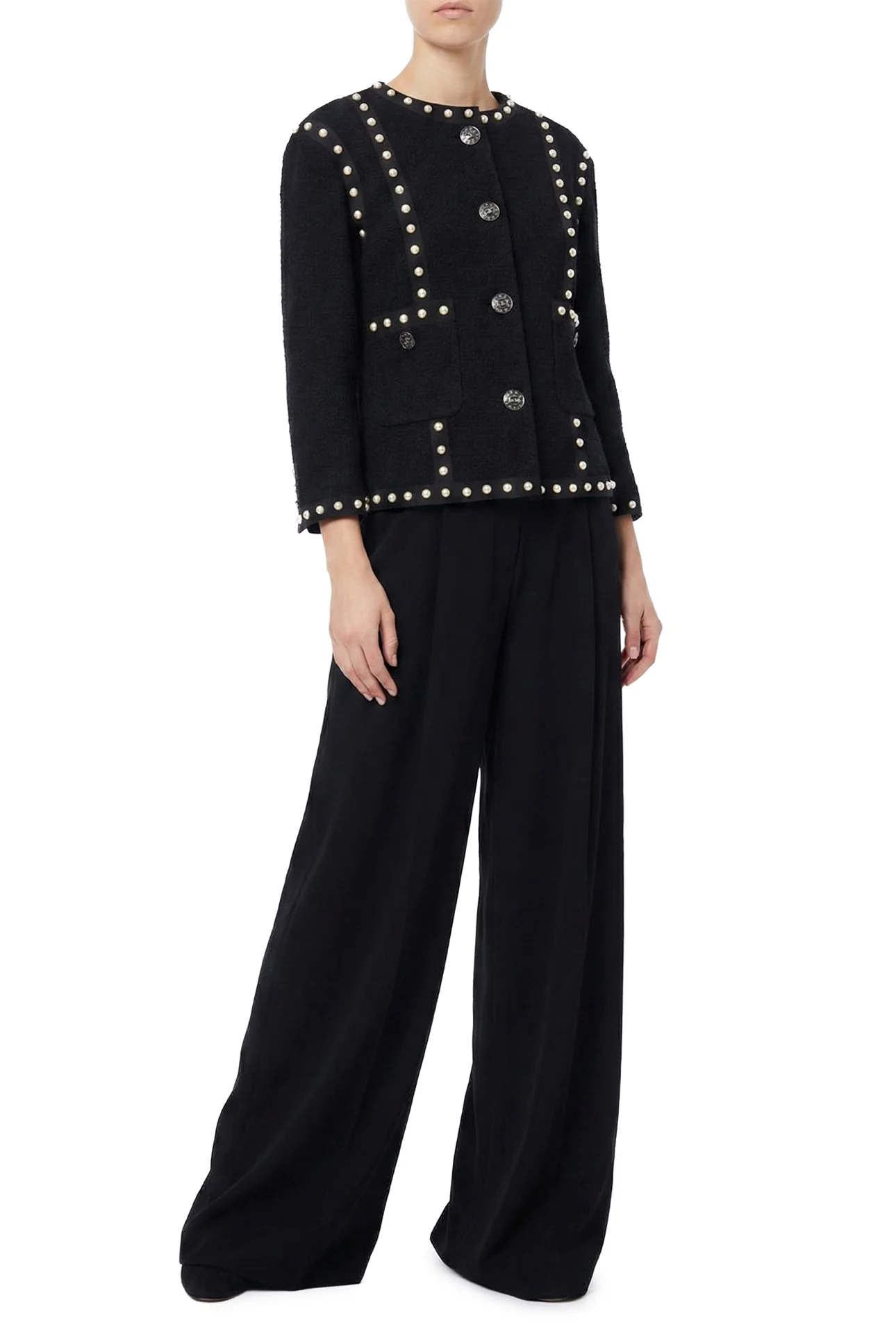 Chanel Size 40 Faux Pearl Tweed  Jacket - Image 2