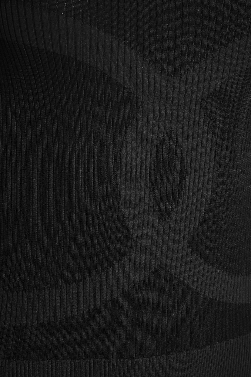 Chanel Size 40 Interlocking CC Ribbed Long Sleeve Dress - Image 4