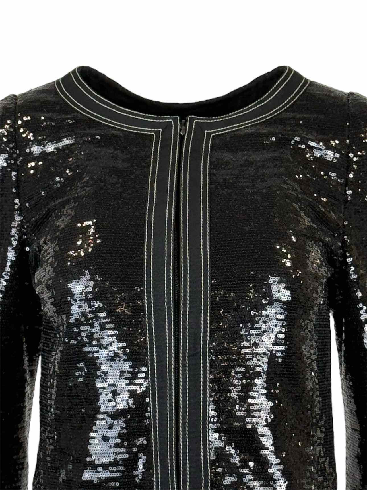 Chanel Size 40 Sequin Cropped Jacket - Image 3