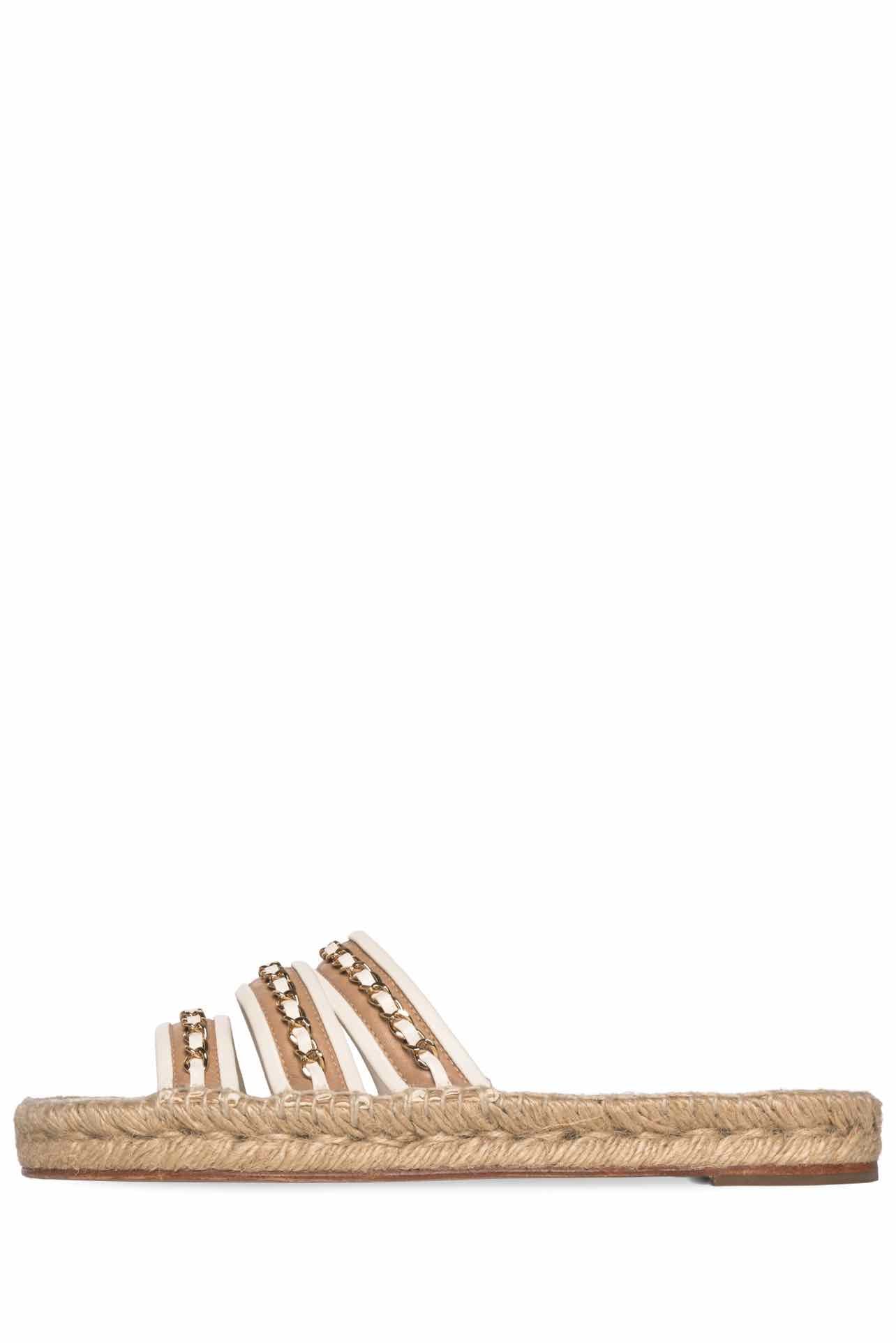 Chanel Size 41 Chain Espadrille Slip On Sandals - Image 3
