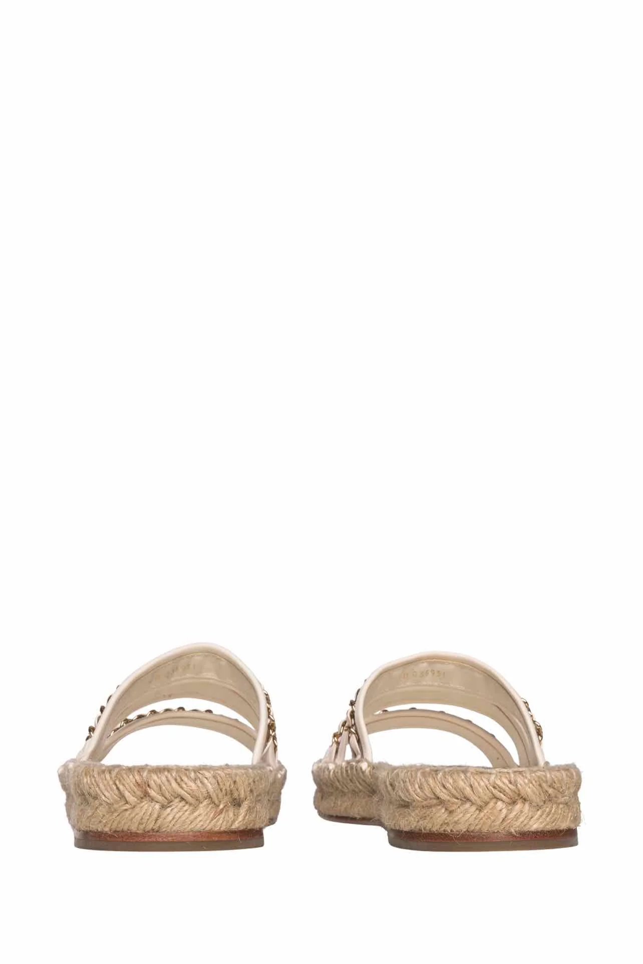 Chanel Size 41 Chain Espadrille Slip On Sandals - Image 6