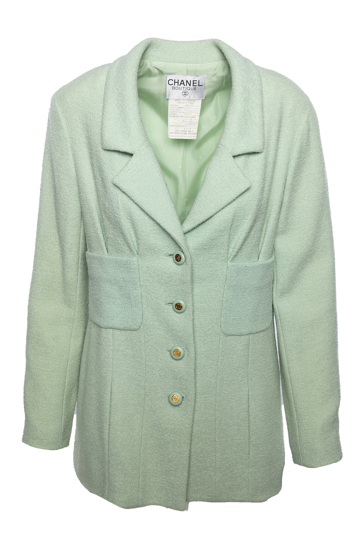 Chanel Size 42 Vintage 1994 Silk-Lined Tweed Jacket