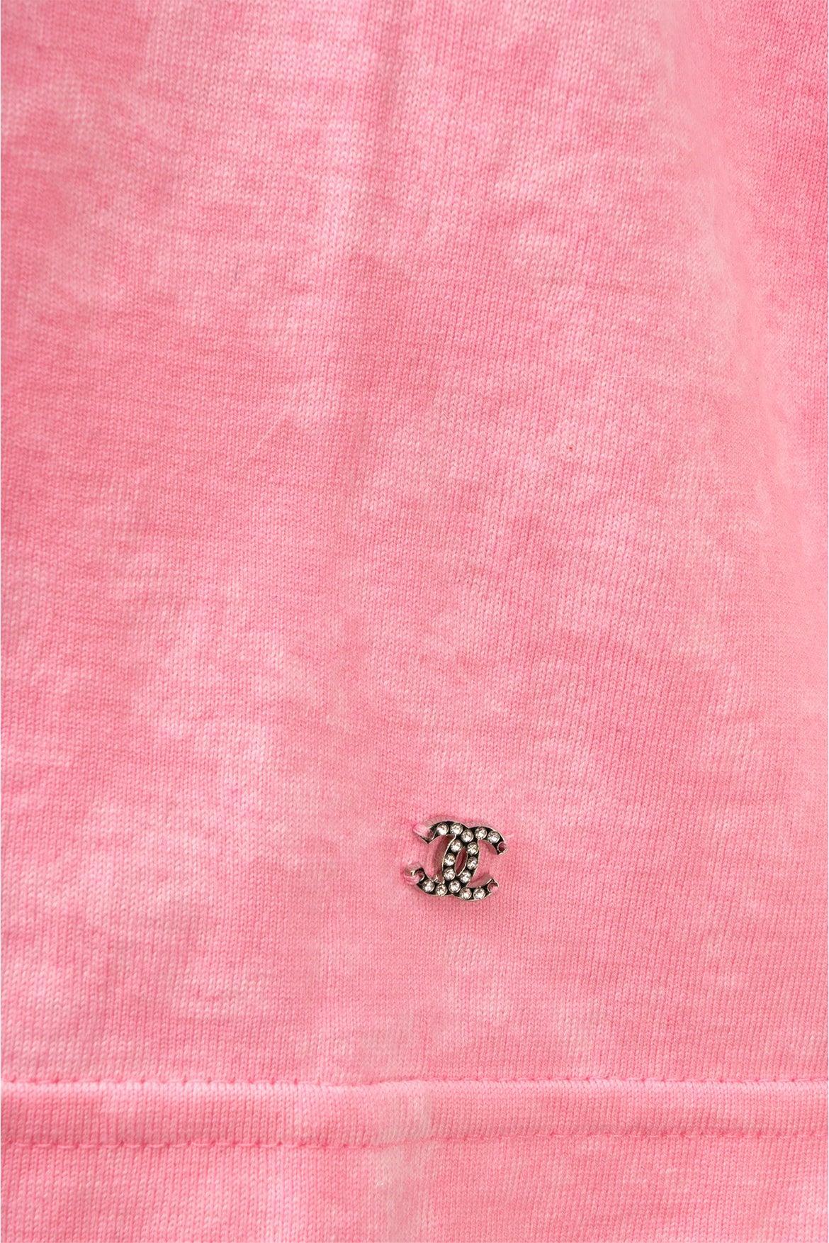 Chanel Size L Tie-Dye Frayed Logo T-Shirt - Image 4