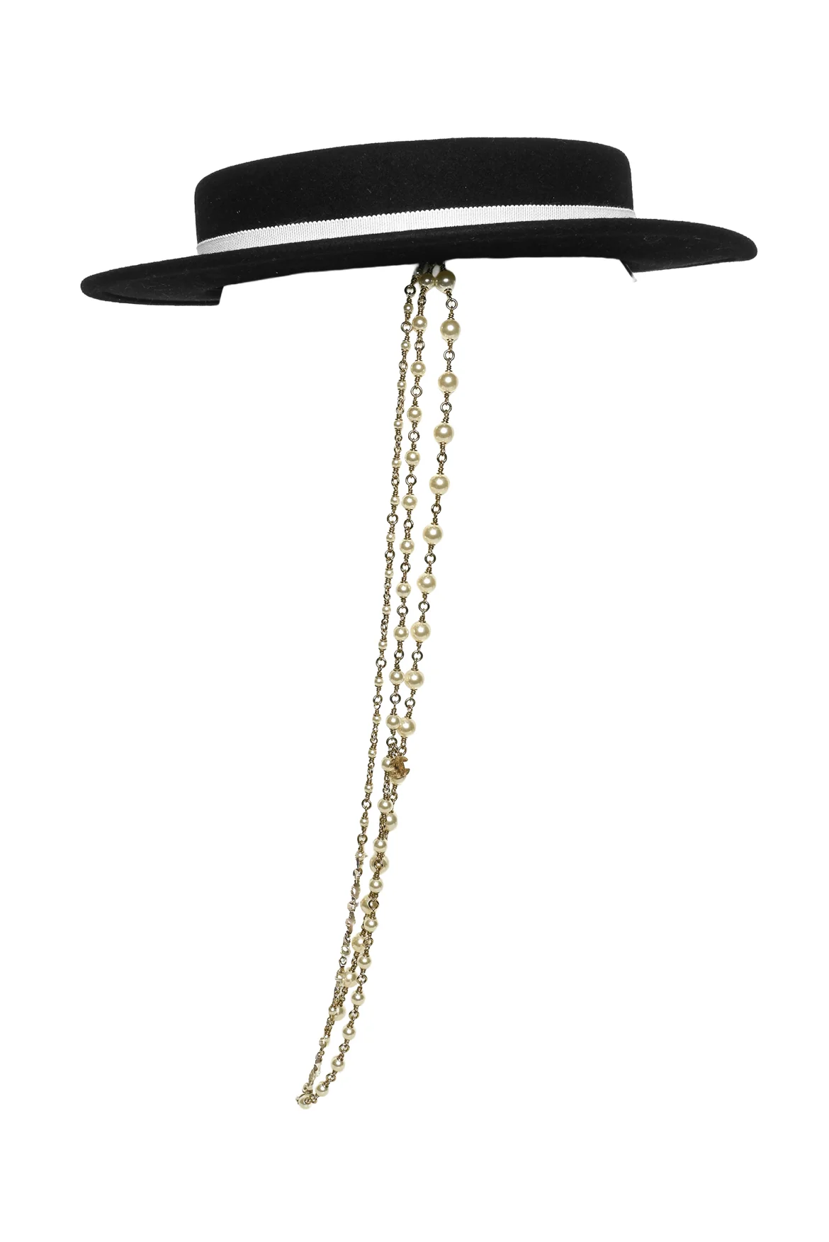 Chanel Size OS Rabbit Hair Flat Top Hat - Image 3