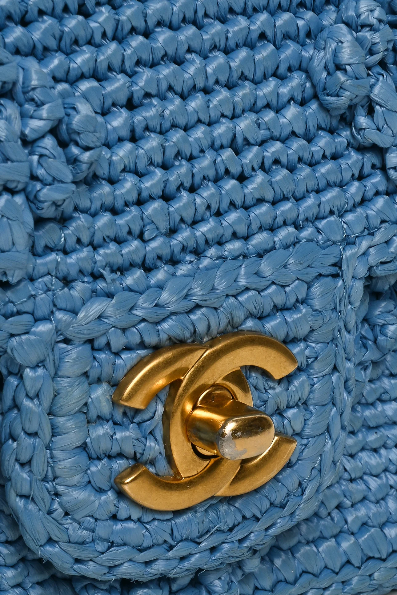 Chanel Small Dolce Raffia Flap Bag - Image 7